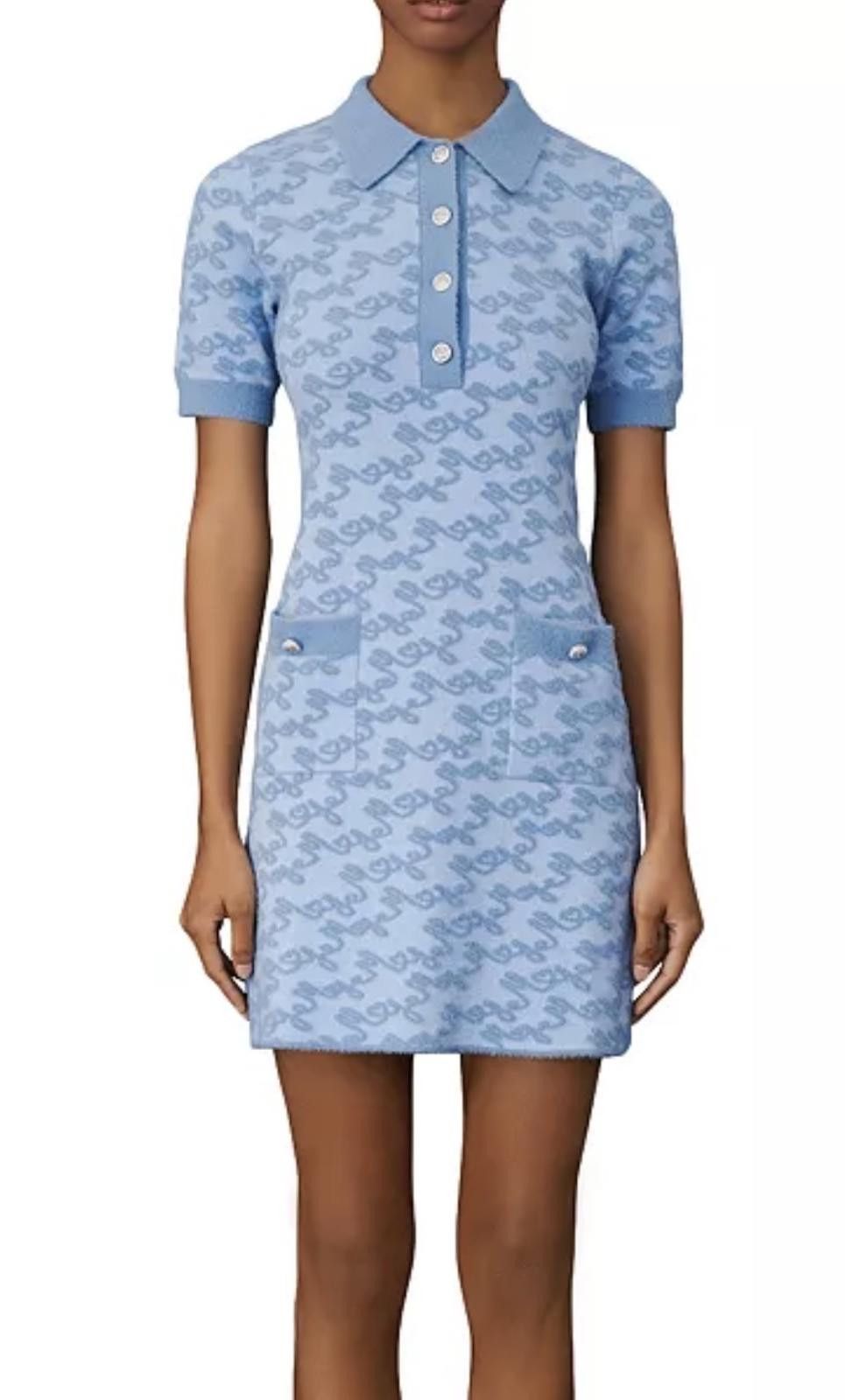 Majestic Maje Roetic Jacquard Knit Mini Dress 34 Size S / US 4 / IT 40 - 1 Thumbnail