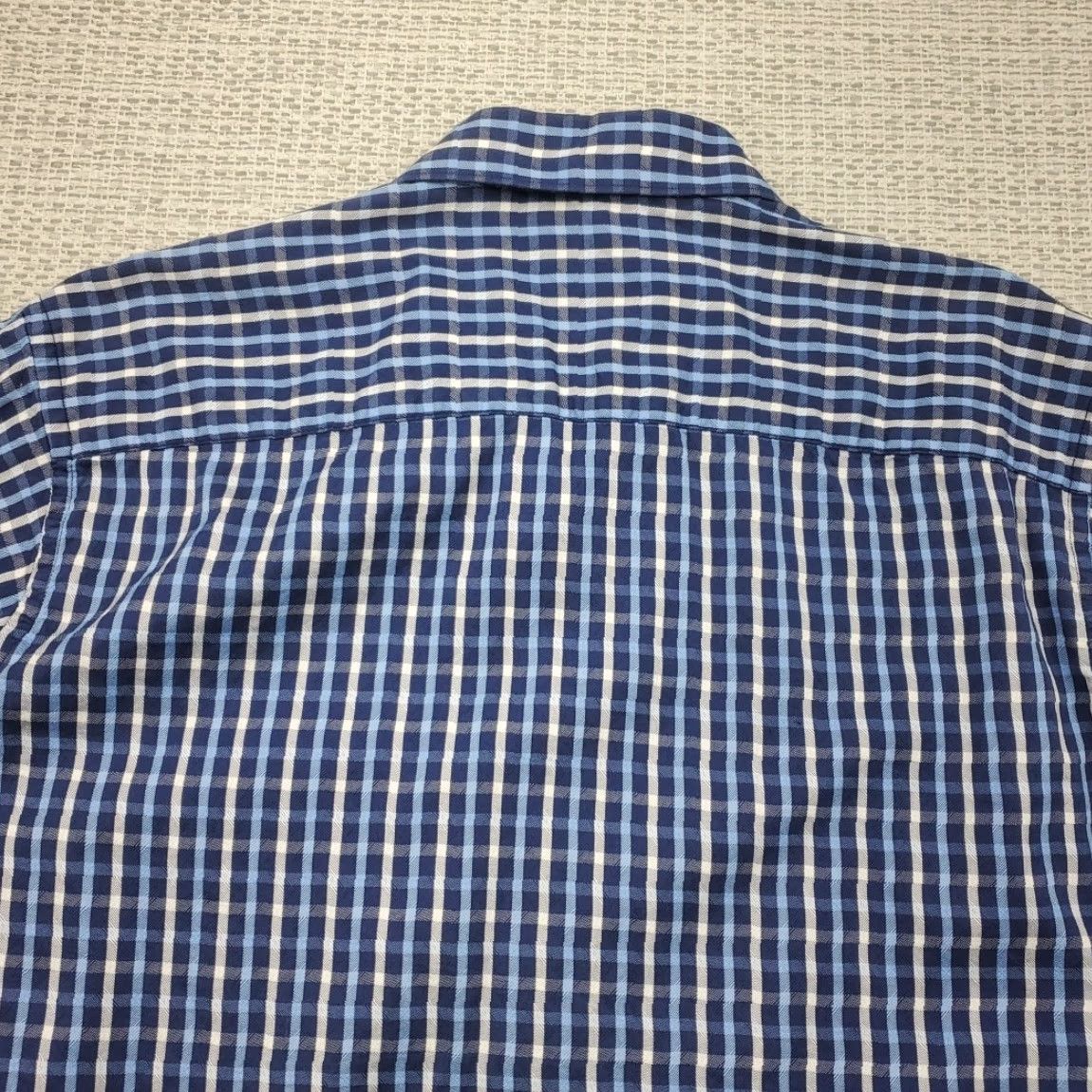 BUGATCHI VINTAGE not applicable; produce title: BUGATCHI Uomo Shirt Mens Large Blue Plaid Cotton Button Up Casual Classic Fit Size US L / EU 52-54 / 3 - 7 Thumbnail