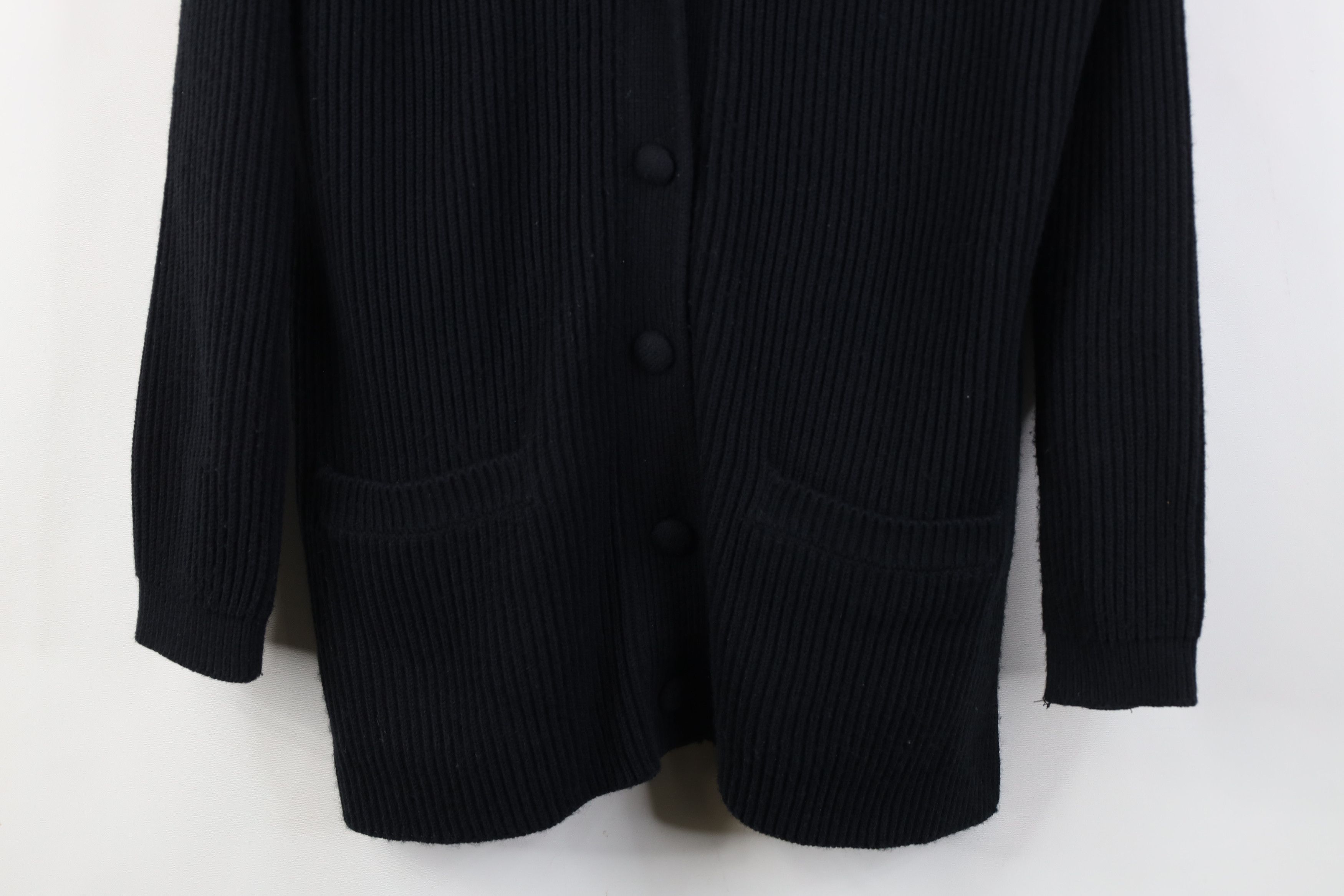 Vintage Vintage 90s Streetwear Chunky Ribbed Knit Cardigan Sweater Size L / US 10 / IT 46 - 3 Thumbnail
