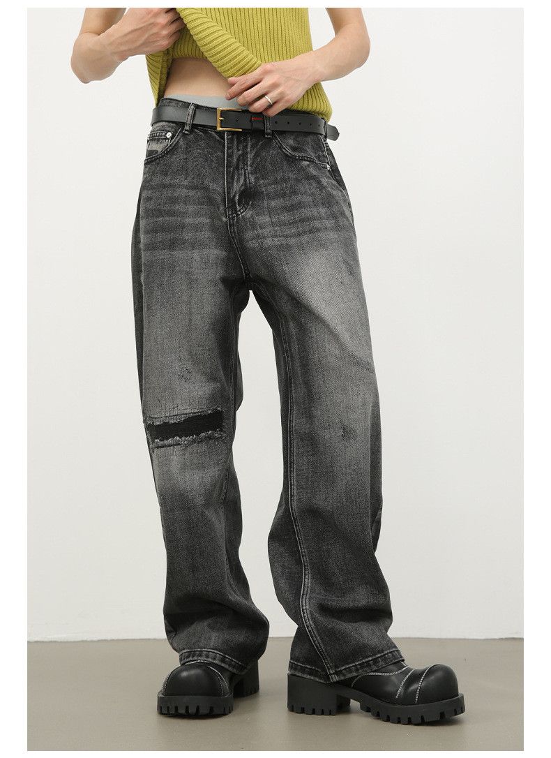 Japanese Brand × Jean Washed vintage men's American casual loos ripped jeans Size US 32 / EU 48 - 2 Thumbnail
