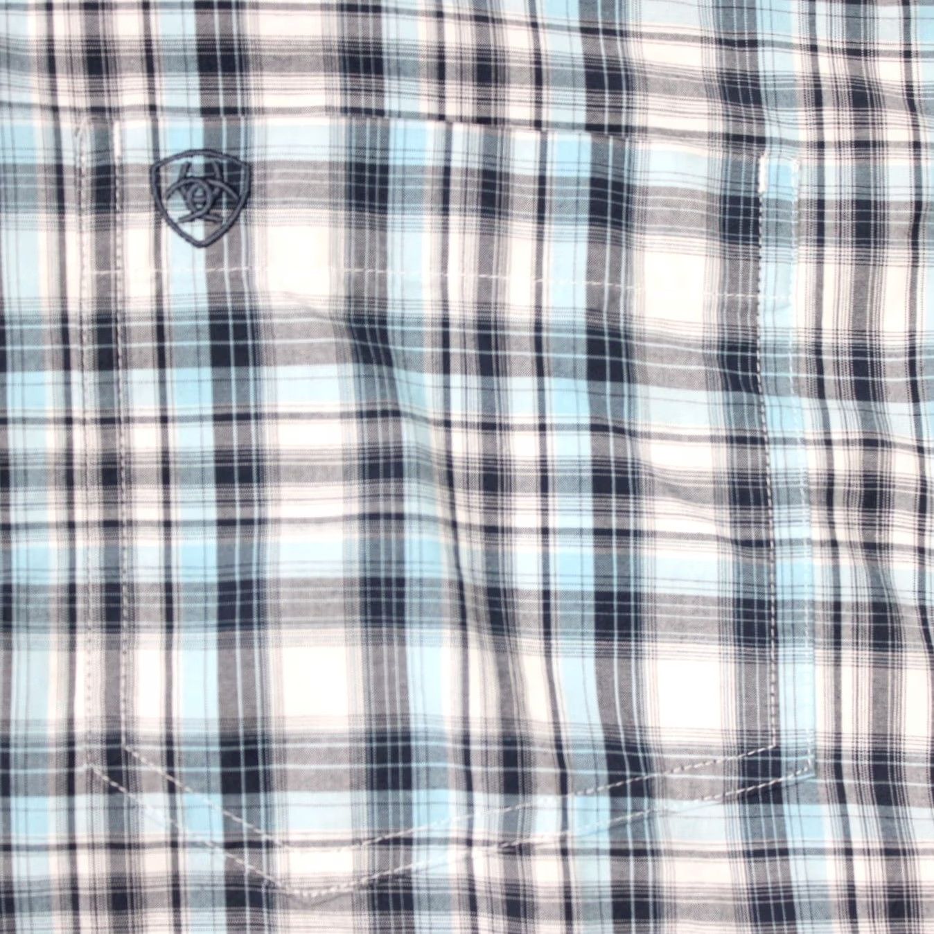Ariat Ariat Pro Series Norbert Button-Up Blue Plaid Shirt Mens Medium Classic Fit Long Sleeve Size US M / EU 48-50 / 2 - 5 Thumbnail