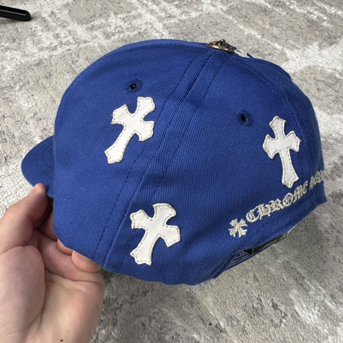 Chrome Hearts Leather cross patch baseball hat Size ONE SIZE - 6 Thumbnail