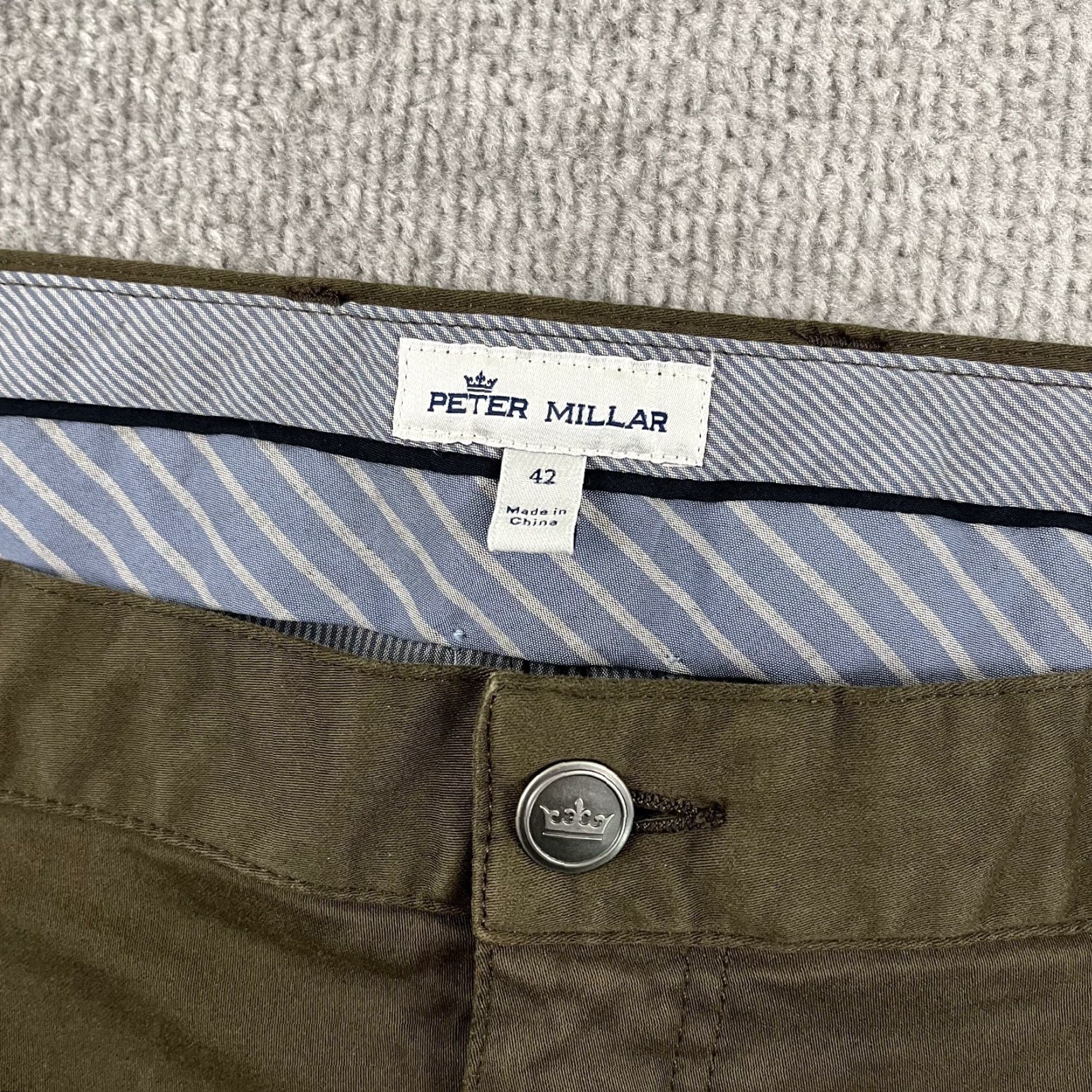 Peter Millar Peter Millar Sateen Pant Mens 42 Regular Chino 5-Pocket Brown Chestnut 5-Pocket Sports Classic Outdoor Mens Size US 42 / EU 58 - 2 Thumbnail