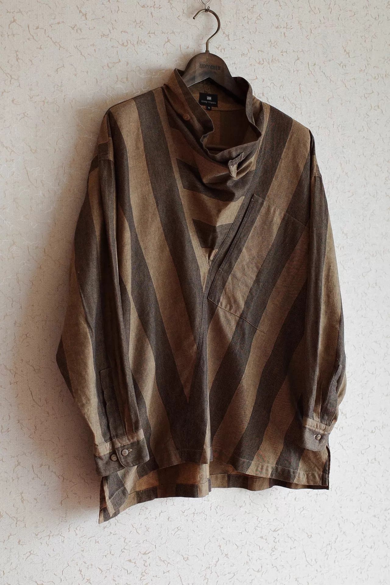 Issey Miyake Issey Miyake 90s Collar Shirt M Black Brown & Bronze Yellow Size US M / EU 48-50 / 2 - 2 Thumbnail