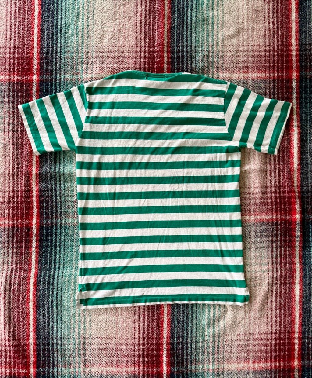 Polo Ralph Lauren 90s Polo Ralph Lauren Kelly Green Stripe Pocket Tee Size US M / EU 48-50 / 2 - 4 Thumbnail