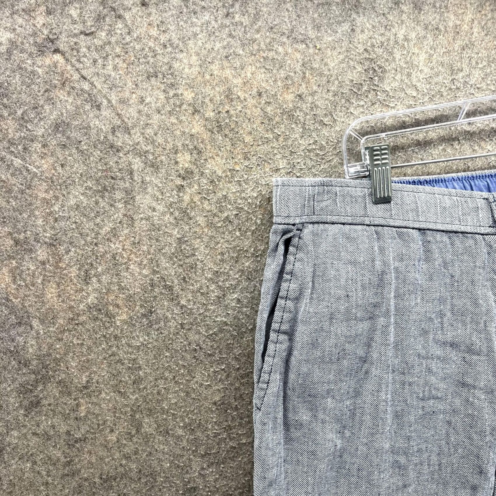 Tommy Bahama Tommy Bahama Pants Mens Large Gray Linen Blend Chino Stretch Travel Casual Straight Leg Regular ey? Size US 33 - 7 Thumbnail