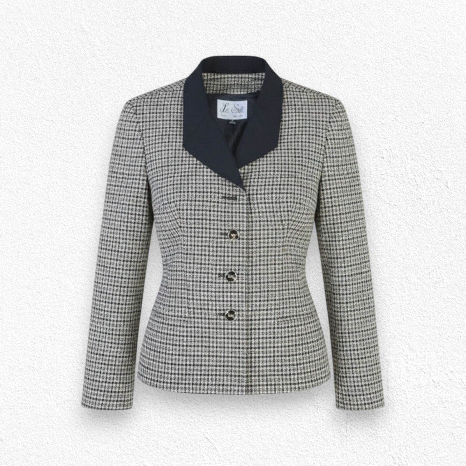 Vintage Vintage Houndstooth Tweed Blazer Jacket Size 12 Size XL / US 12-14 / IT 48-50 - 1 Thumbnail