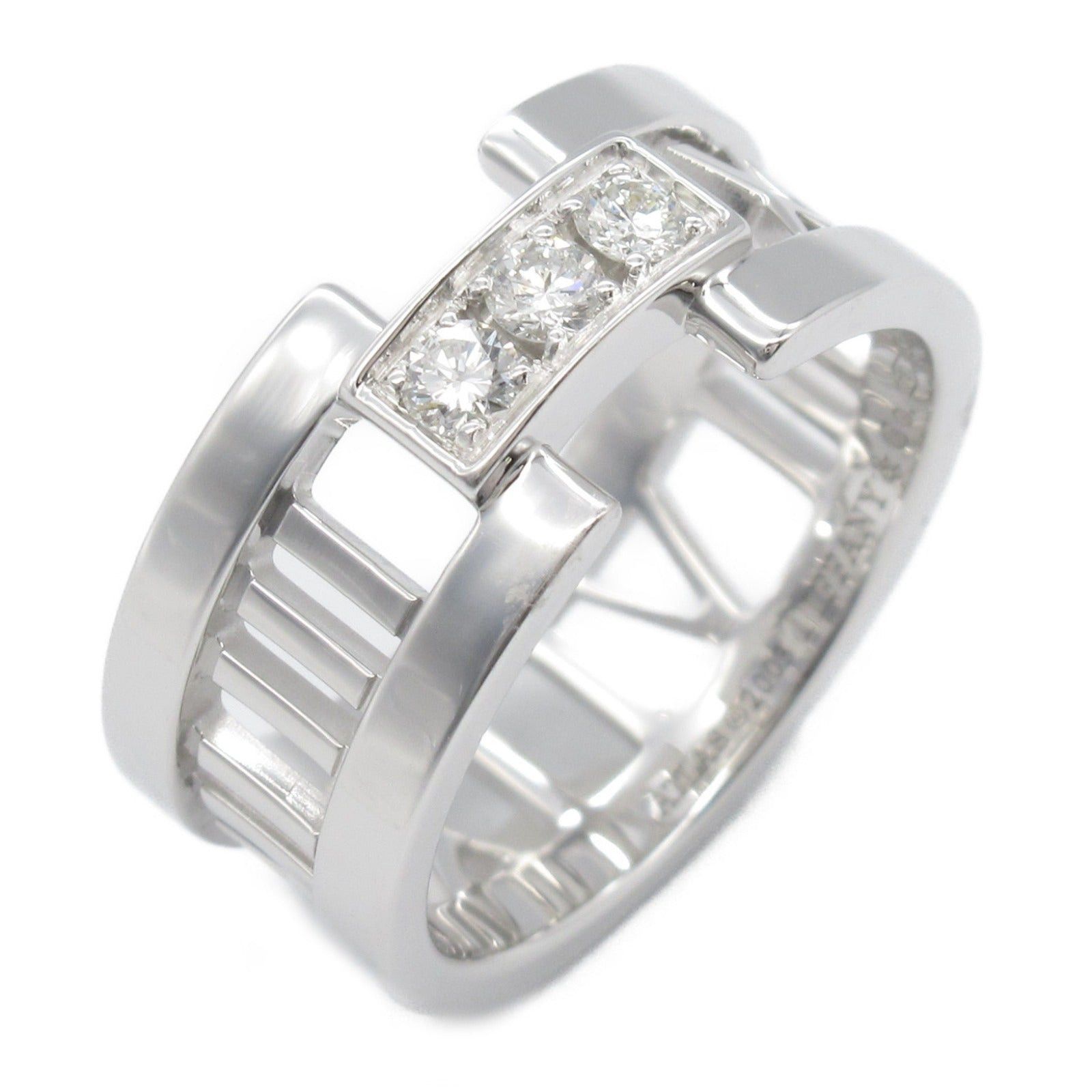 Tiffany & Co. Tiffany Co Open Atlas Diamond Ring K18Wg (White Gold) Clear Size ONE SIZE - 1 Thumbnail