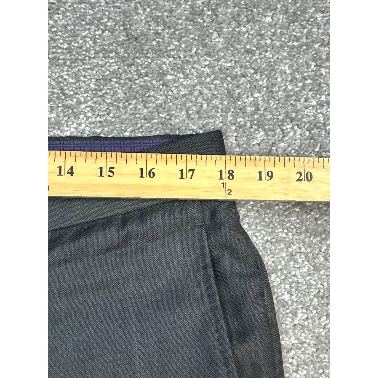 Vintage Ted Baker Jefferson Dress Pants Mens 35R Black Wool Business Low Rise Straight Size US 35 - 3 Thumbnail
