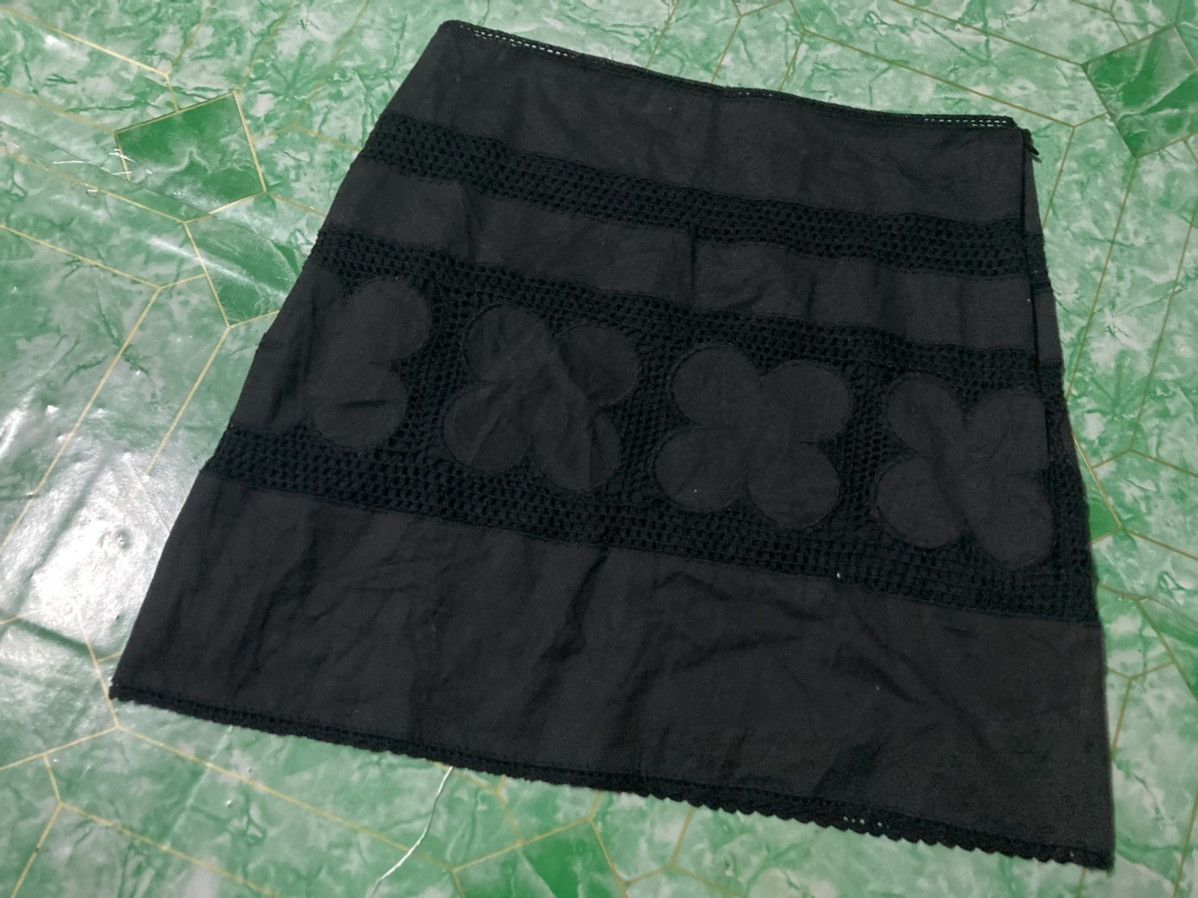 Alberta Ferretti × Designer Mini Skirt All Black Size 30" / US 8 / IT 44 - 2 Thumbnail