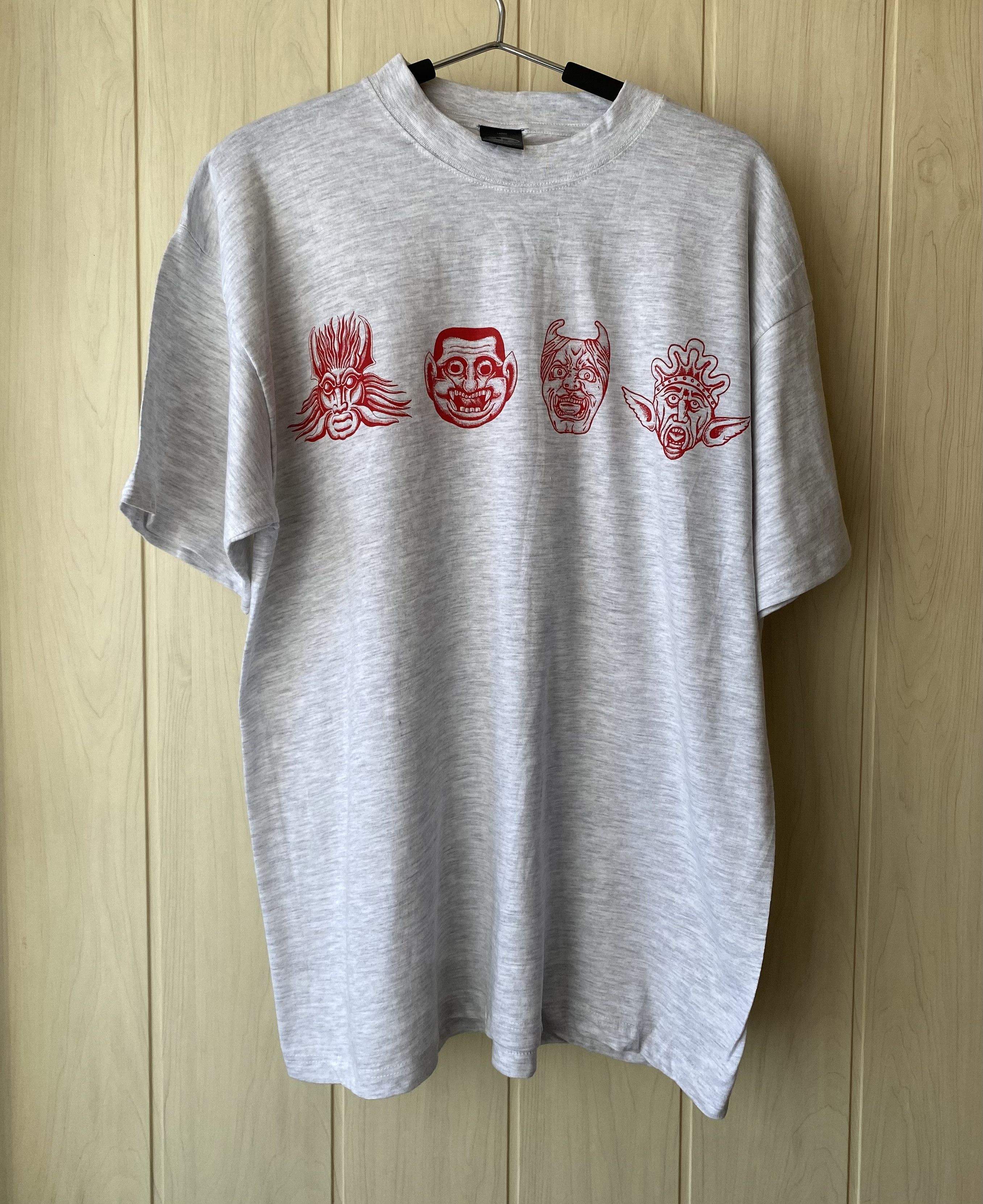 Vintage Vintage 90s Daniel Poole aztecas masks t-shirt Size US L / EU 52-54 / 3 - 5 Thumbnail