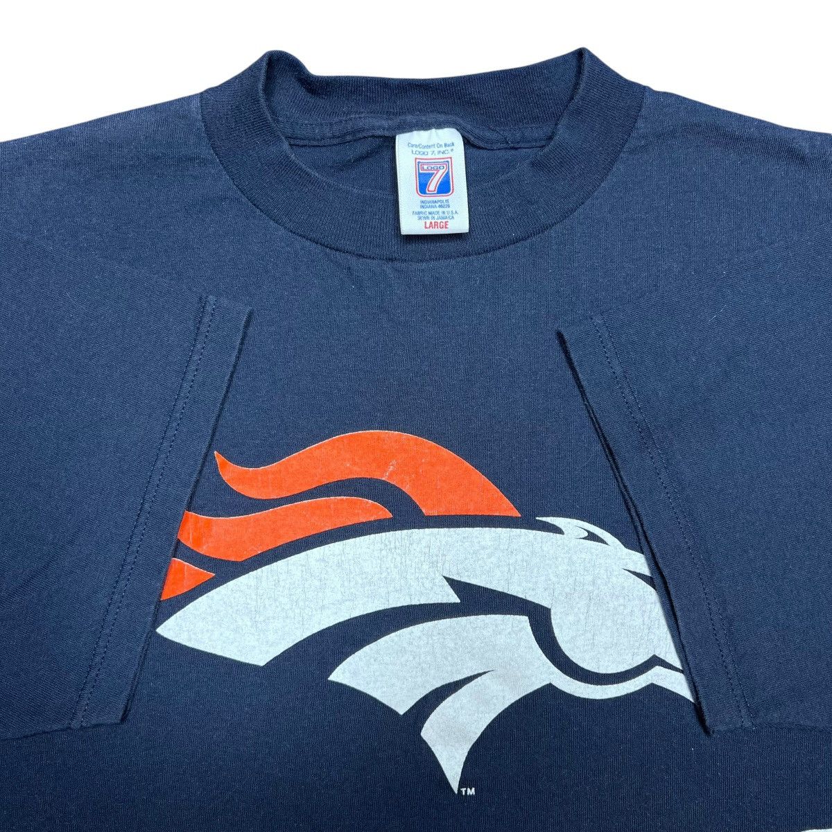 Logo 7 × NFL × Vintage Vintage 1996 NFL Denver Broncos Logo Mascot Logo 7 T-Shirt Size US L / EU 52-54 / 3 - 2 Thumbnail
