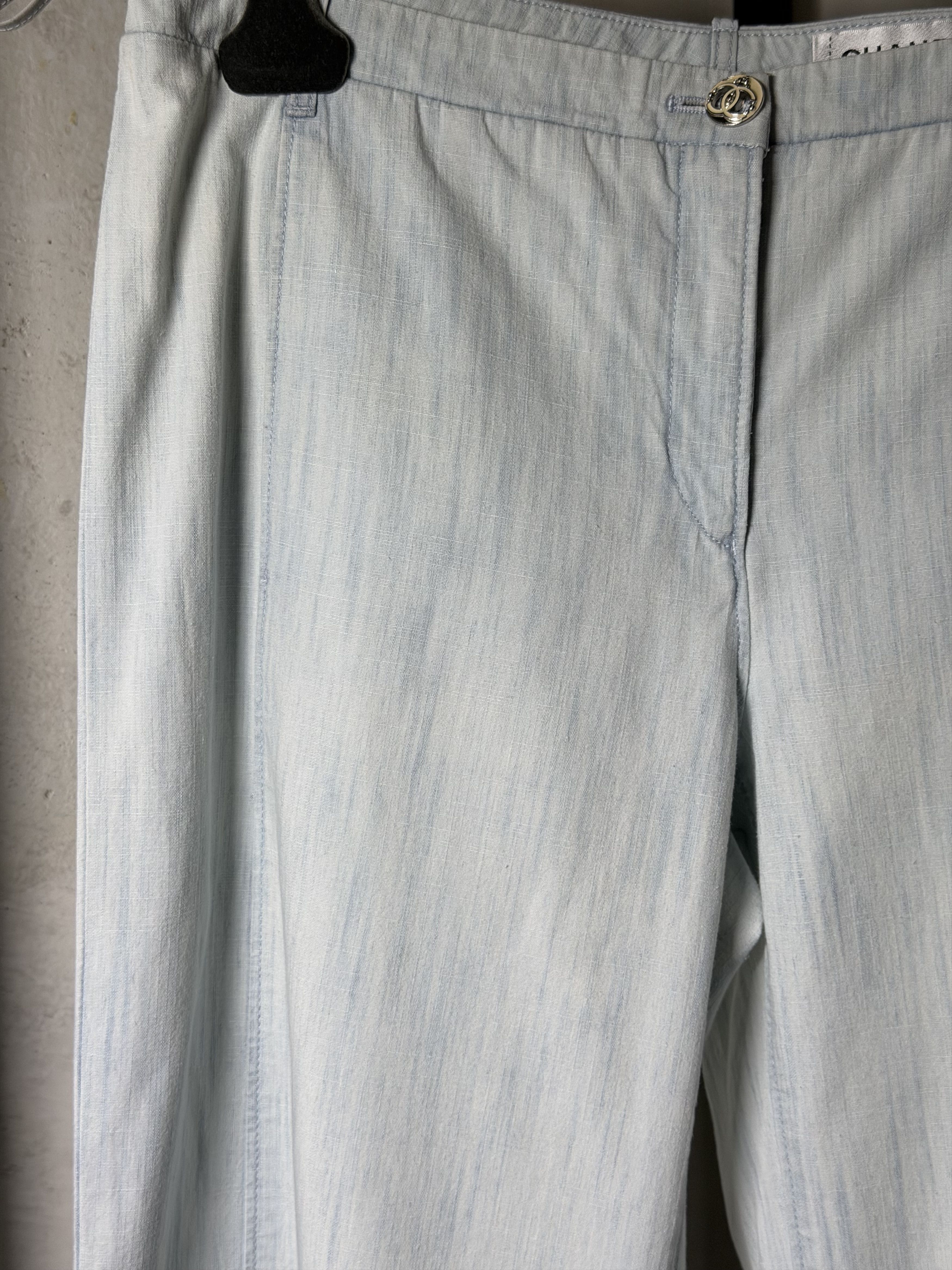 Chanel Chanel Blue Cotton Flared Hem Light Jeans Size 27" / US 4 / IT 40 - 5 Thumbnail