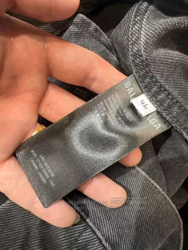 Balenciaga Balenciaga Collar Rainbow Logo Embroidered Denim Jacket Size US S / EU 44-46 / 1 - 4 Thumbnail