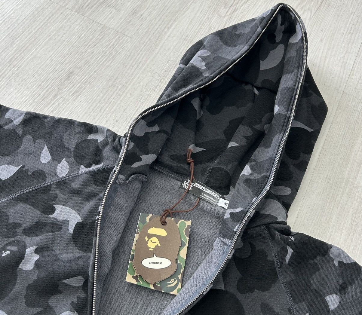 Bape RARE OG 2005 A BATHING APE NFS BLACK CAMO FULLZIP HOODIE Size US M / EU 48-50 / 2 - 2 Thumbnail