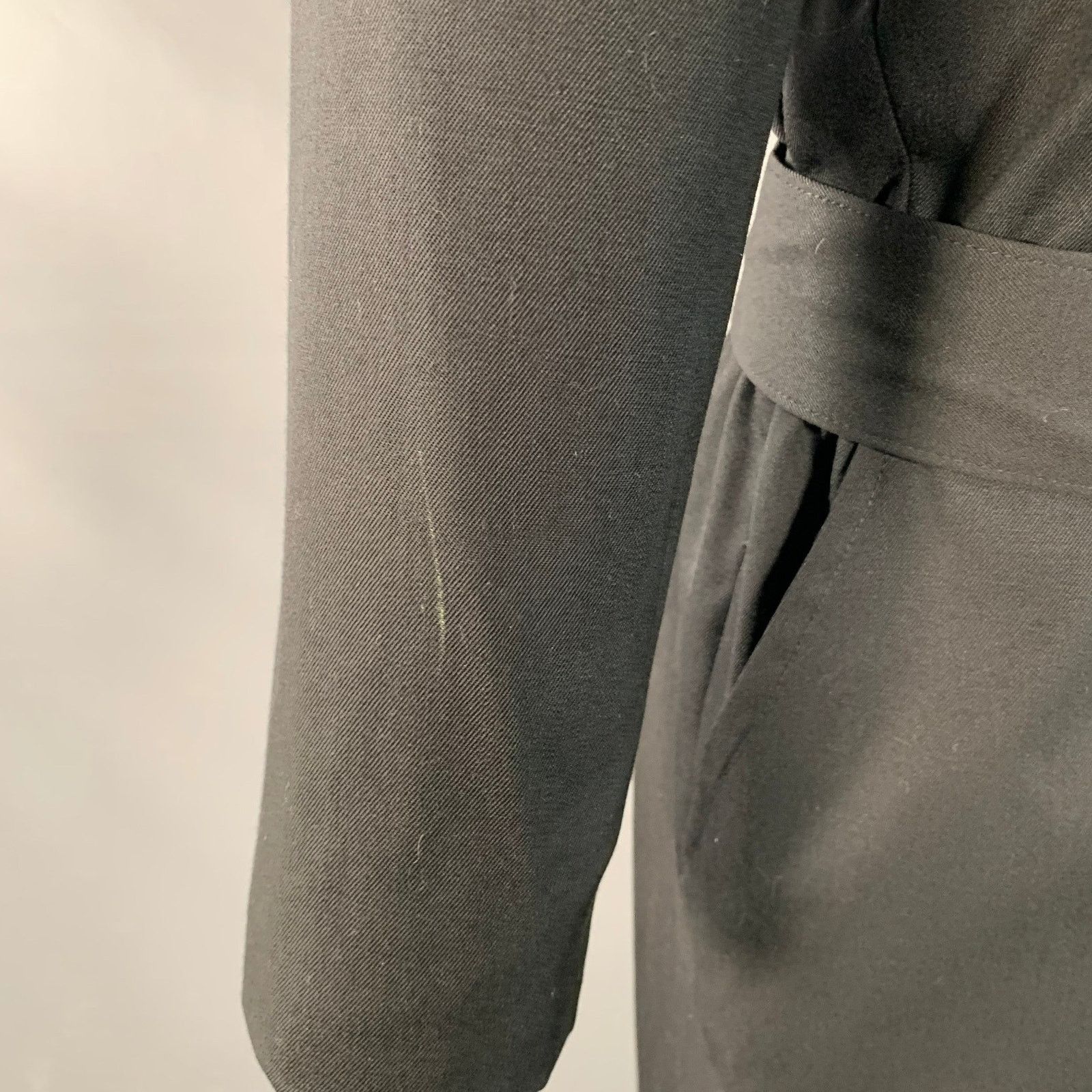 Other VICTOR COSTA Vintage Black Wool Twill Midi Cocktail Dress Size M / US 6-8 / IT 42-44 - 4 Thumbnail