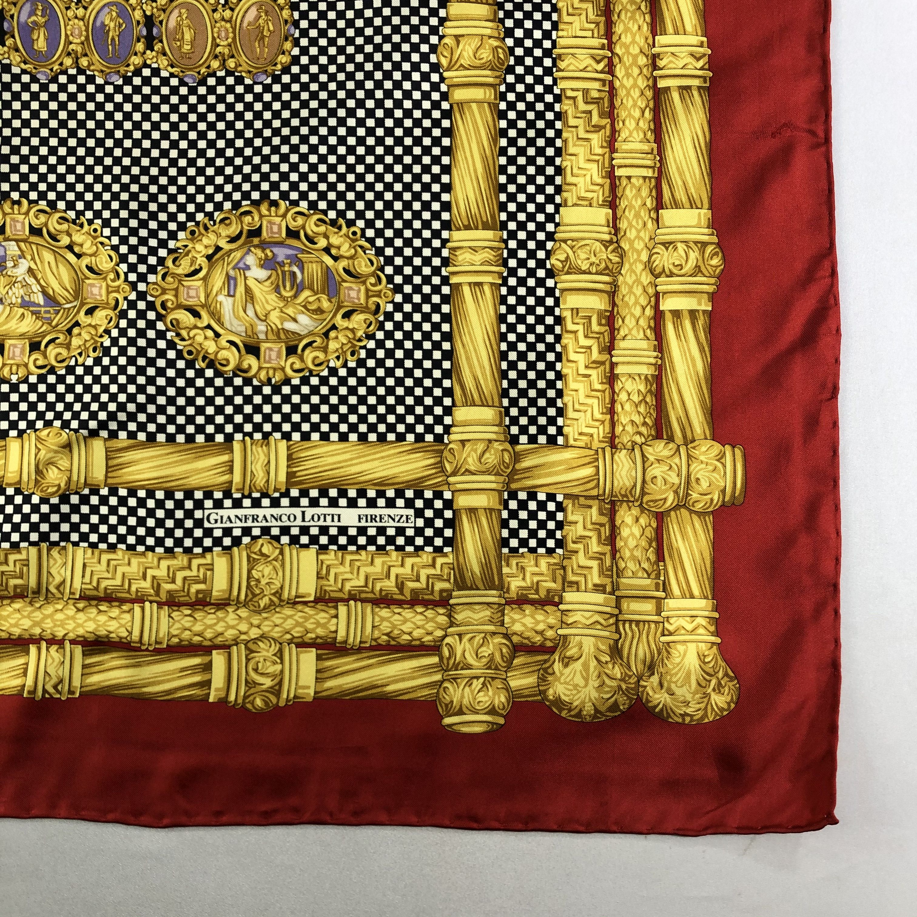 Vintage Vintage Gianfranco Lotti Silk Scarf Size ONE SIZE - 4 Thumbnail
