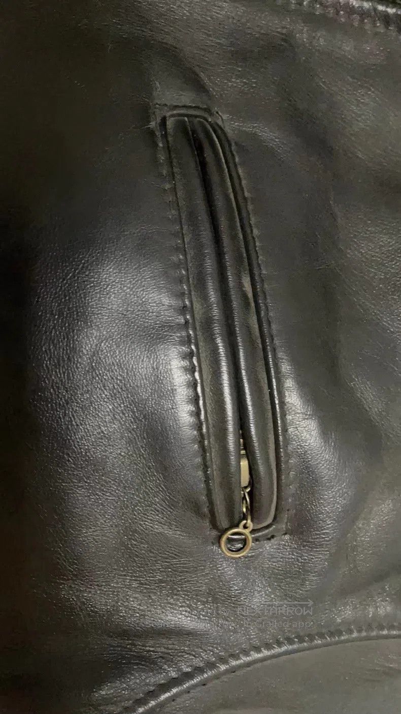Schott Schott 689H horse leather straight pull locomotive leather Size US L / EU 52-54 / 3 - 6 Thumbnail