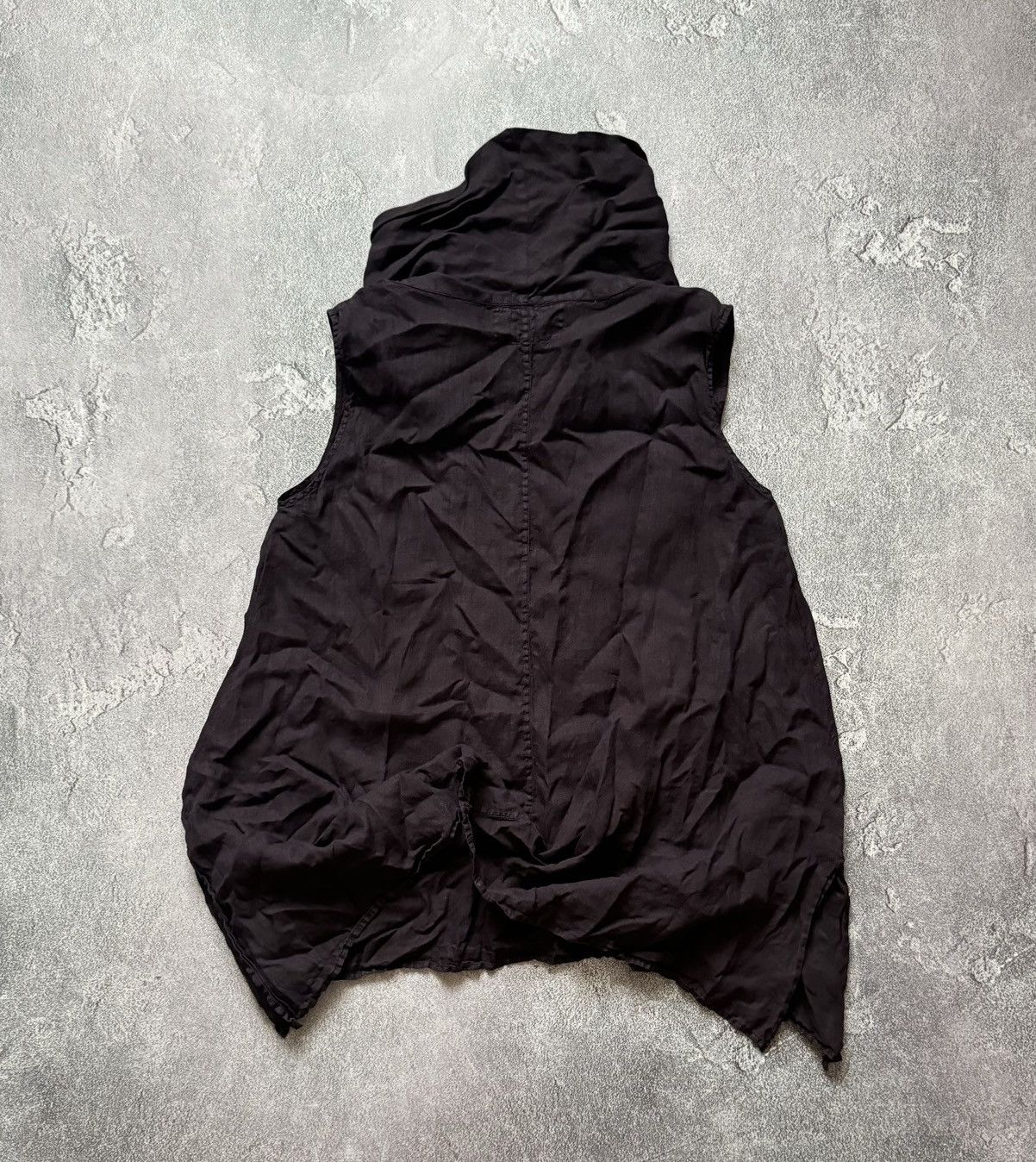 Grizas 2XL linen purple dark dress sleeveless relaxed