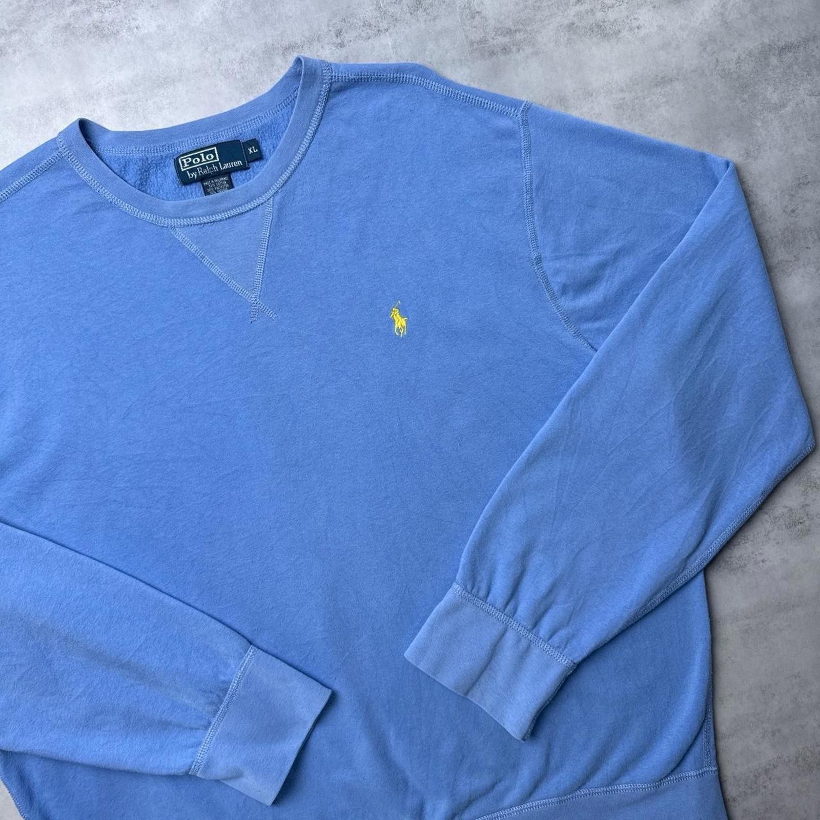 Polo Ralph Lauren Y2K Polo Ralph Lauren 00s Blue Sweatshirt Size US XL / EU 56 / 4 - 3 Thumbnail