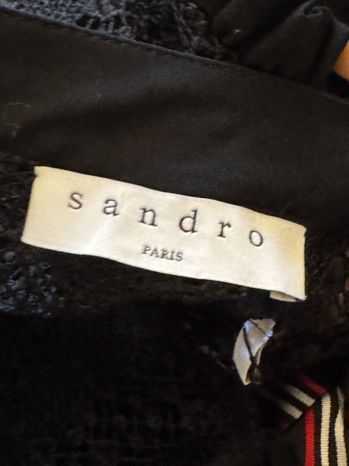 Sandro Sandro Fidèle Tie-Neck Lace Mini dress Size XS / US 0-2 / IT 36-38 - 3 Thumbnail
