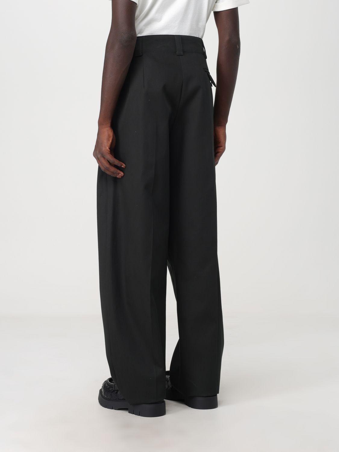 Bottega Veneta o1s1rm0725 Cotton Twill Pleated Pants in Black Size US 36 / EU 52 - 3 Thumbnail