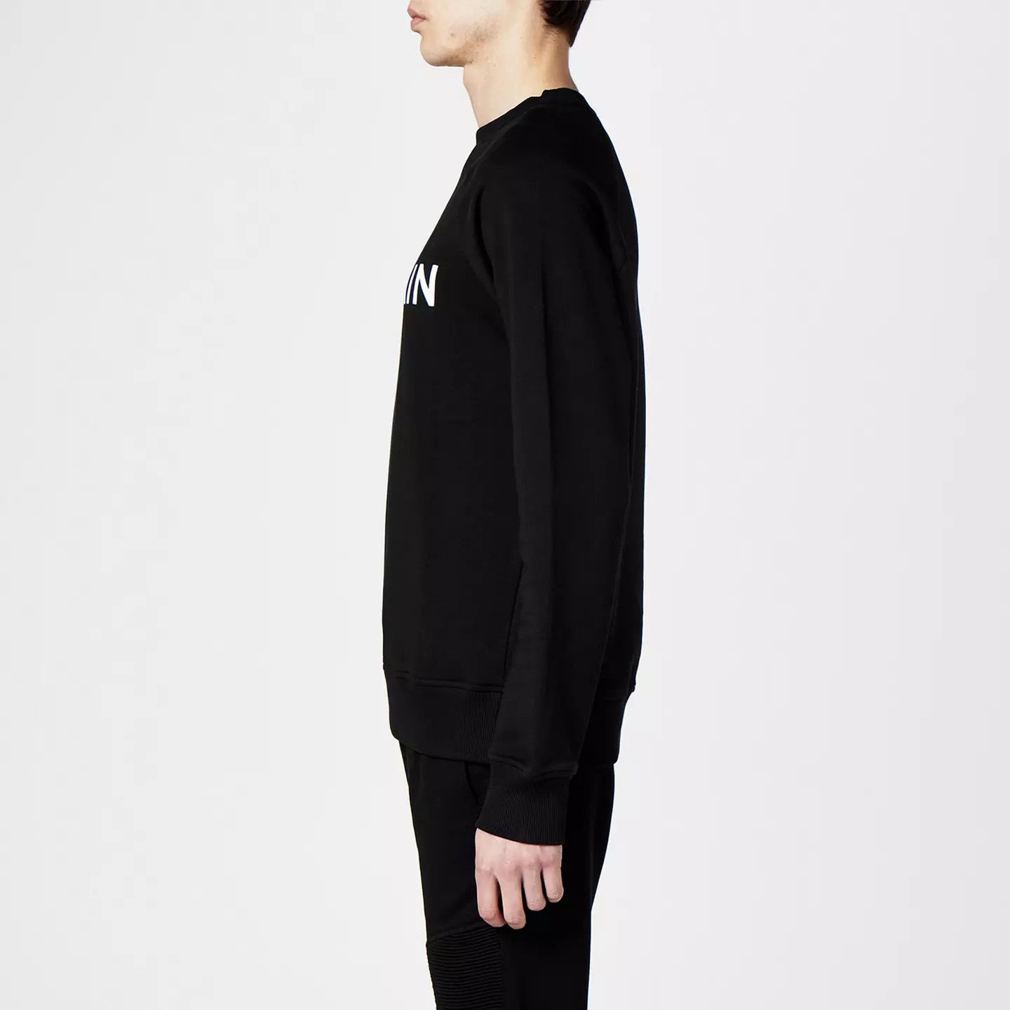 Balmain o1g2r1mq0426 Logo Crew Sweater in Noir Size US XXL / EU 58 / 5 - 3 Thumbnail