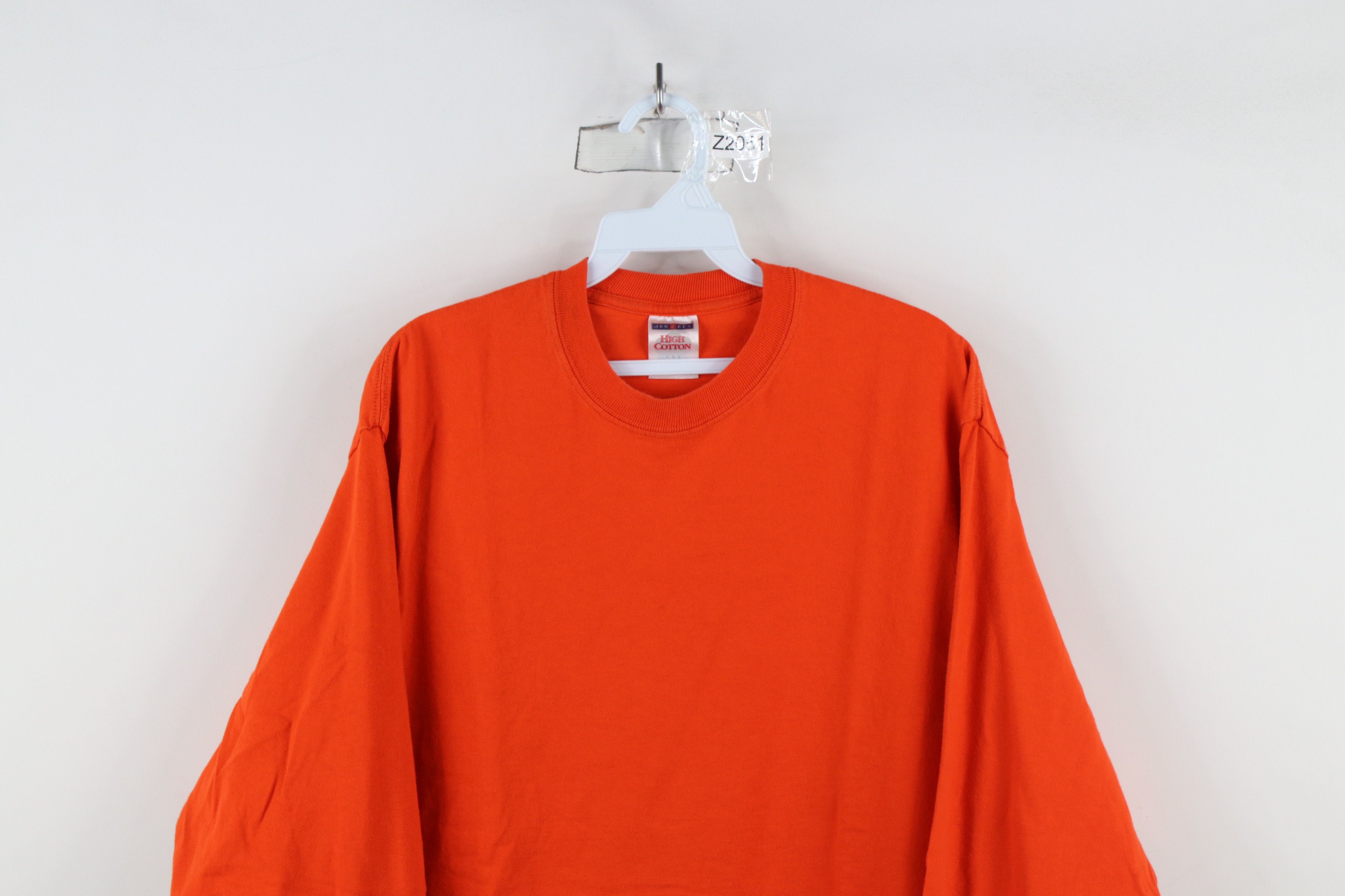 Vintage Vintage 90s Streetwear Cotton Long Sleeve T-Shirt Orange Size US L / EU 52-54 / 3 - 2 Thumbnail