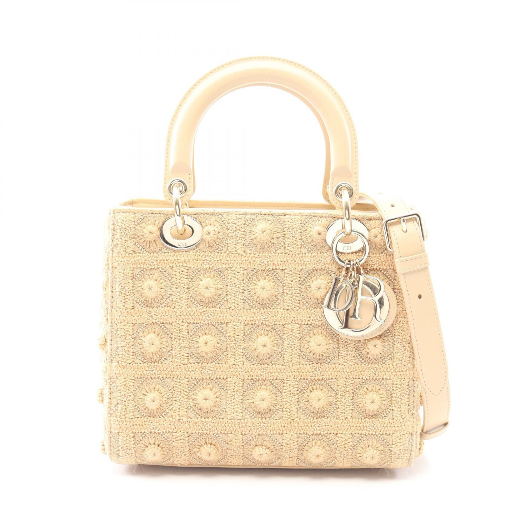 Dior Dior Dior LADY DIOR Canvas Leather 2way Bag Textile Handbag M0565OIEF.M925 DUTY FREE for USA Size ONE SIZE - 1 Thumbnail