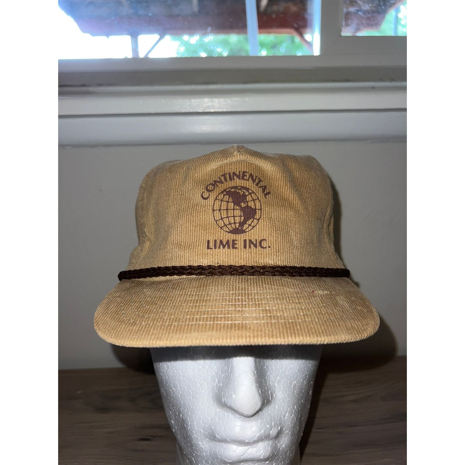Vintage Vintage Continental Lime Inc. Brown Hat Headwear Corduroy Size ONE SIZE - 2 Thumbnail