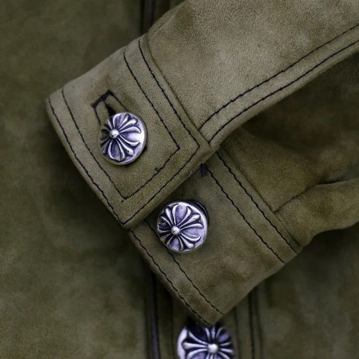 Chrome Hearts Chrome Hearts Cross Button Suede Jacket Size US S / EU 44-46 / 1 - 10 Thumbnail