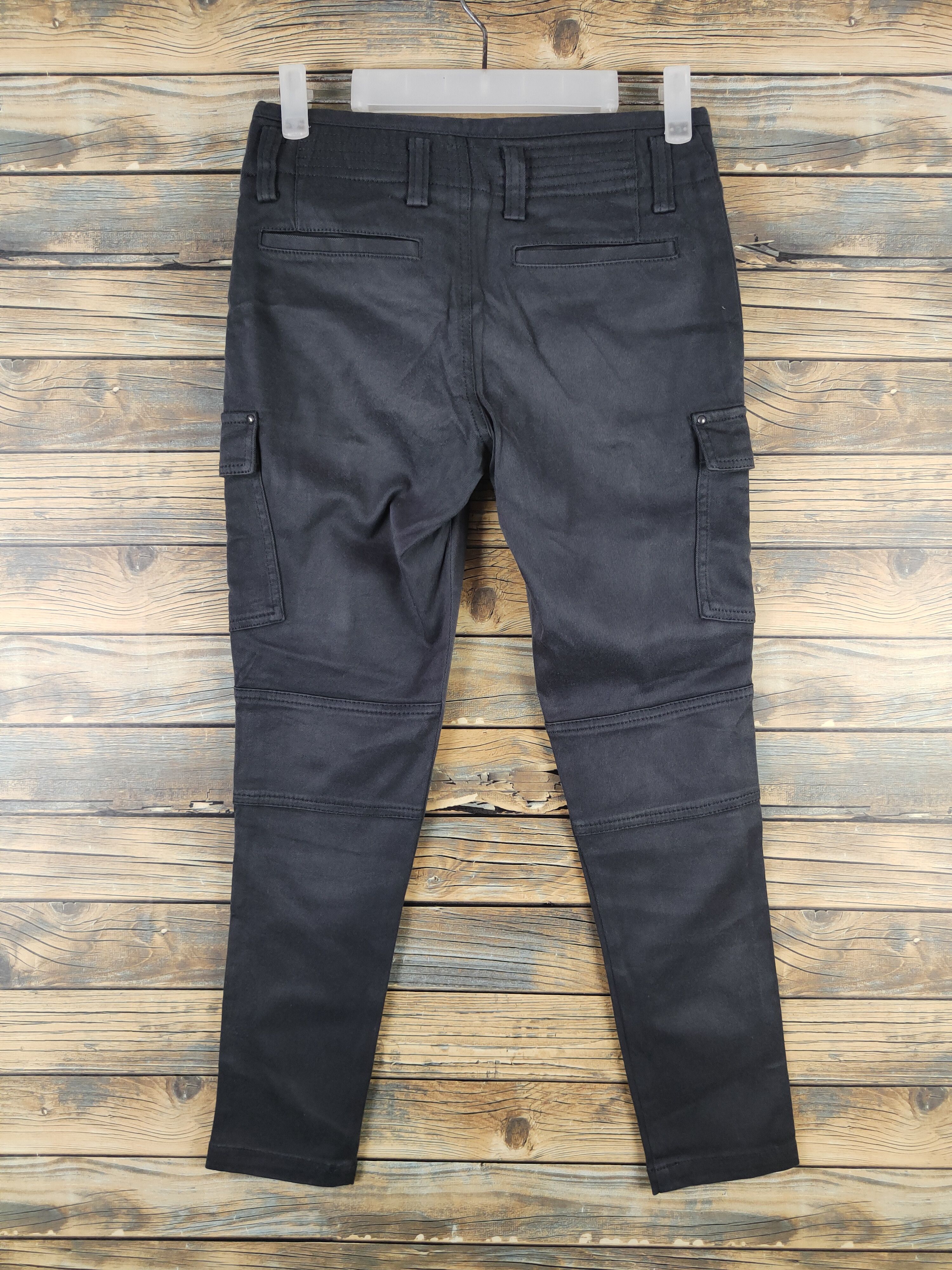 Japanese Brand DL Des Pres Black Multipocket Cargo Pants #2421 Size 26" / US 2 / IT 38 - 7 Thumbnail