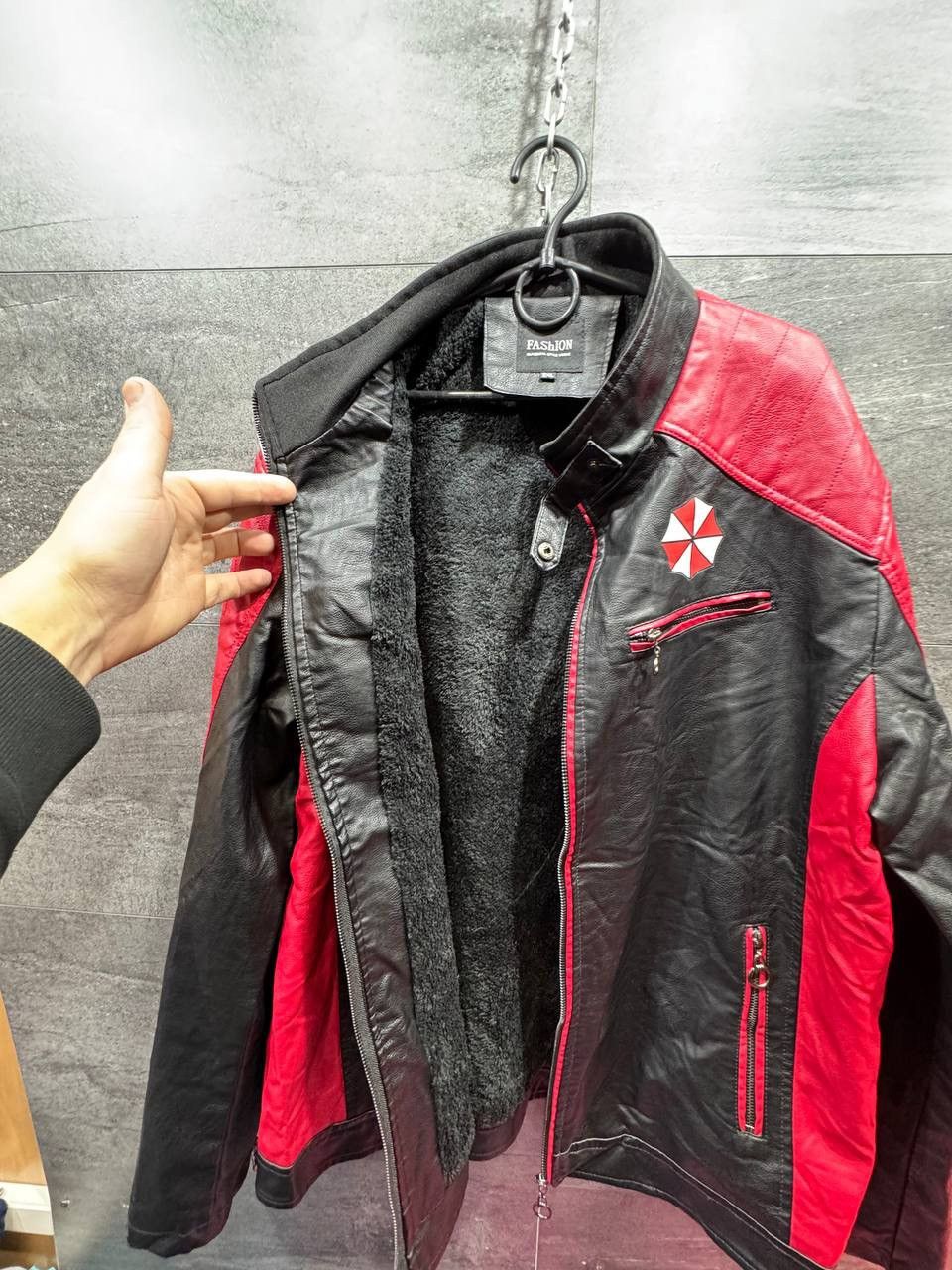 Other Faux Leather Resident Print Motorcycle Bomber Racing Jacket Size US XL / EU 56 / 4 - 22 Thumbnail