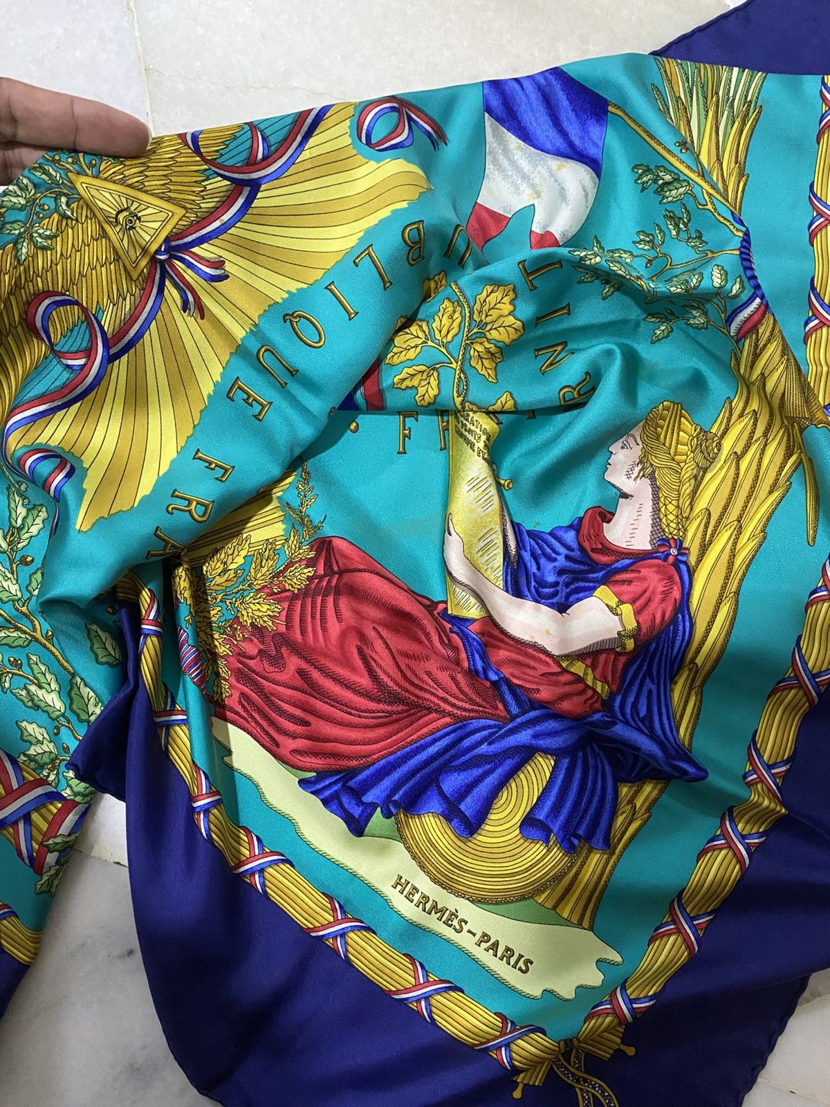 Hermes Vintage Hermes Scarf Masonic Symbols Silk Scarf Size ONE SIZE - 13 Thumbnail