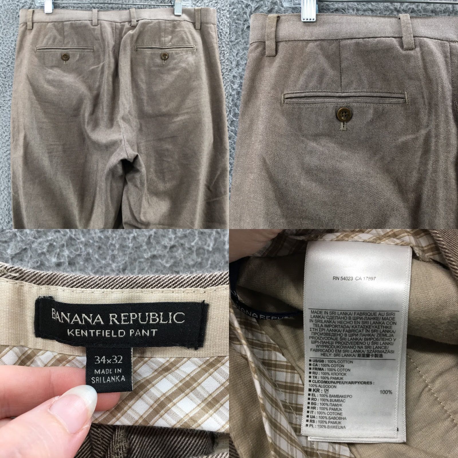 Banana Republic Banana Republic Kentfield Chino Pants Mens 34x30 Brown Mid Rise Chino Pant Mens Regular Straight Brown Mens Size US 34 / EU 50 - 9 Thumbnail
