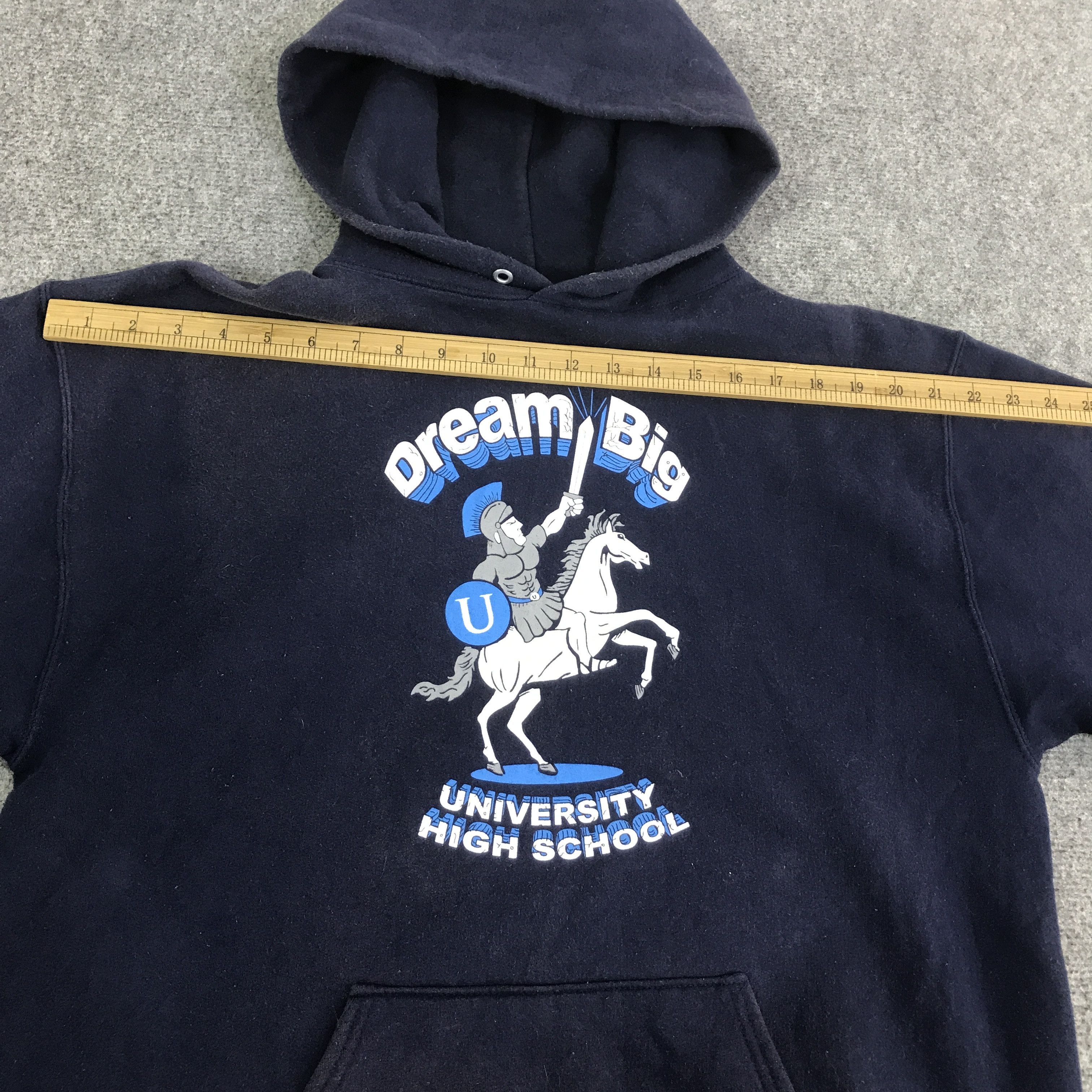 Vintage DREAM BIG UNIVERSITY HIGH SCHOOL FADED HOODIE K126B15 Size US L / EU 52-54 / 3 - 5 Thumbnail