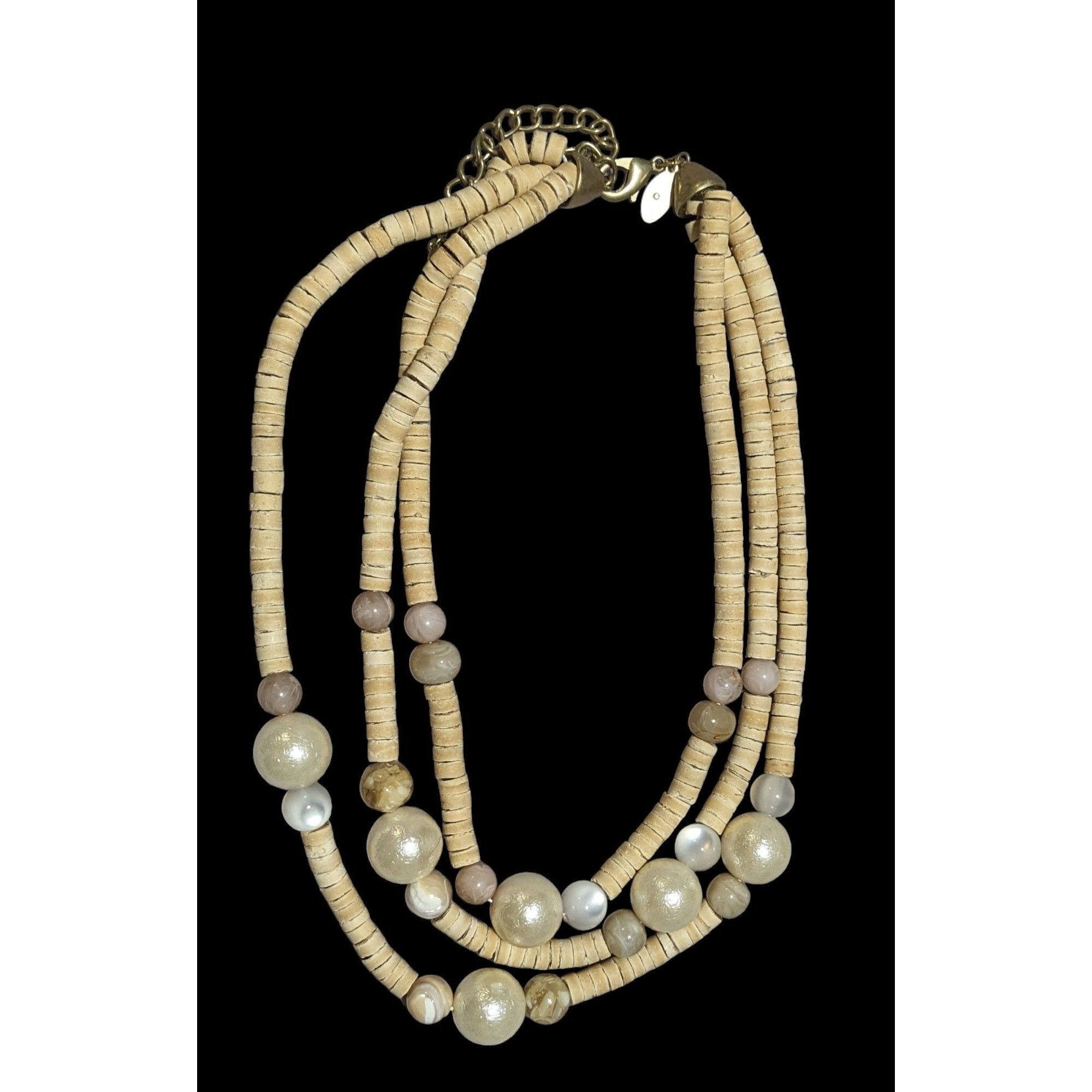 Chicos Chico's Wood Bubble Necklace Size ONE SIZE - 2 Thumbnail