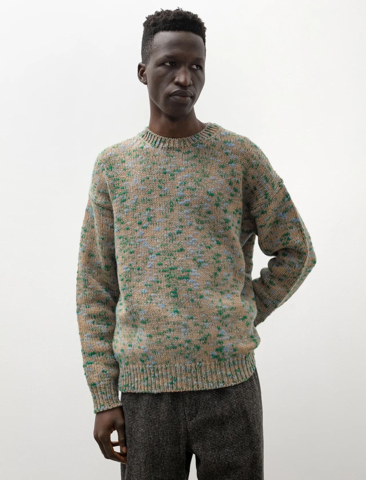 Auralee 💚 Auralee Wool Multicolor Slub Knit Sweater NEW Size US XL / EU 56 / 4 - 5 Thumbnail