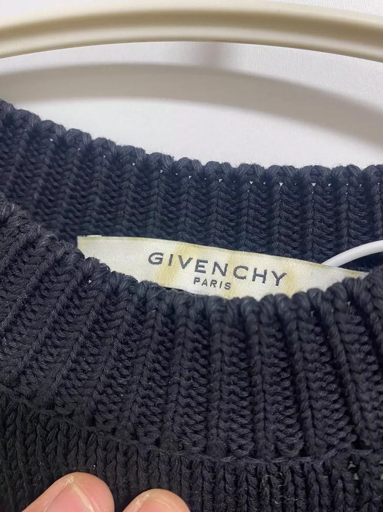 Givenchy Givenchy Black Letter Logo Jacquard Knit Sweater Size US XS / EU 42 / 0 - 3 Thumbnail