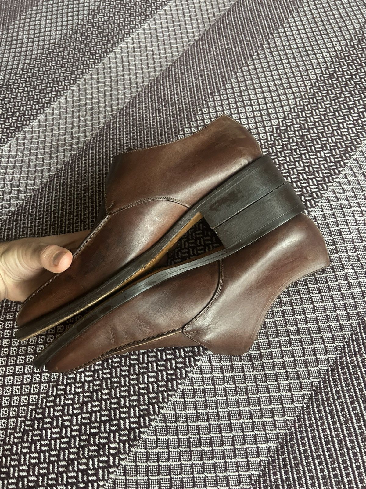 Vintage Vintage Brown 70s Mens Maestro Shoes Solid Style Size 42 Size US 9 / EU 42 - 5 Thumbnail
