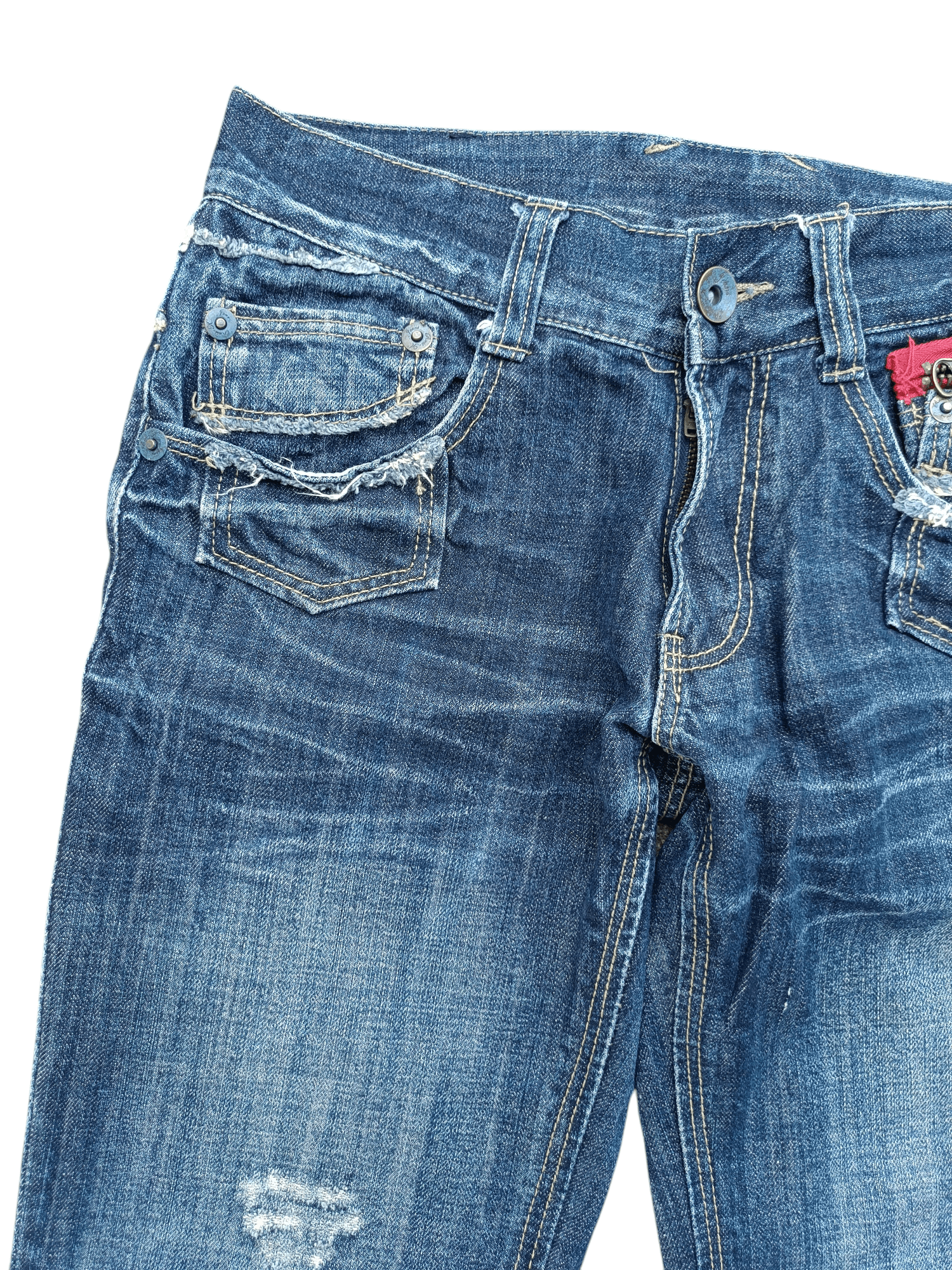 If Six Was Nine × Japanese Brand × Le Grande Bleu (L.G.B.) FLARED Distressed Japanese Brand RUSS-K Bootcut Denim Size US 30 / EU 46 - 12 Thumbnail
