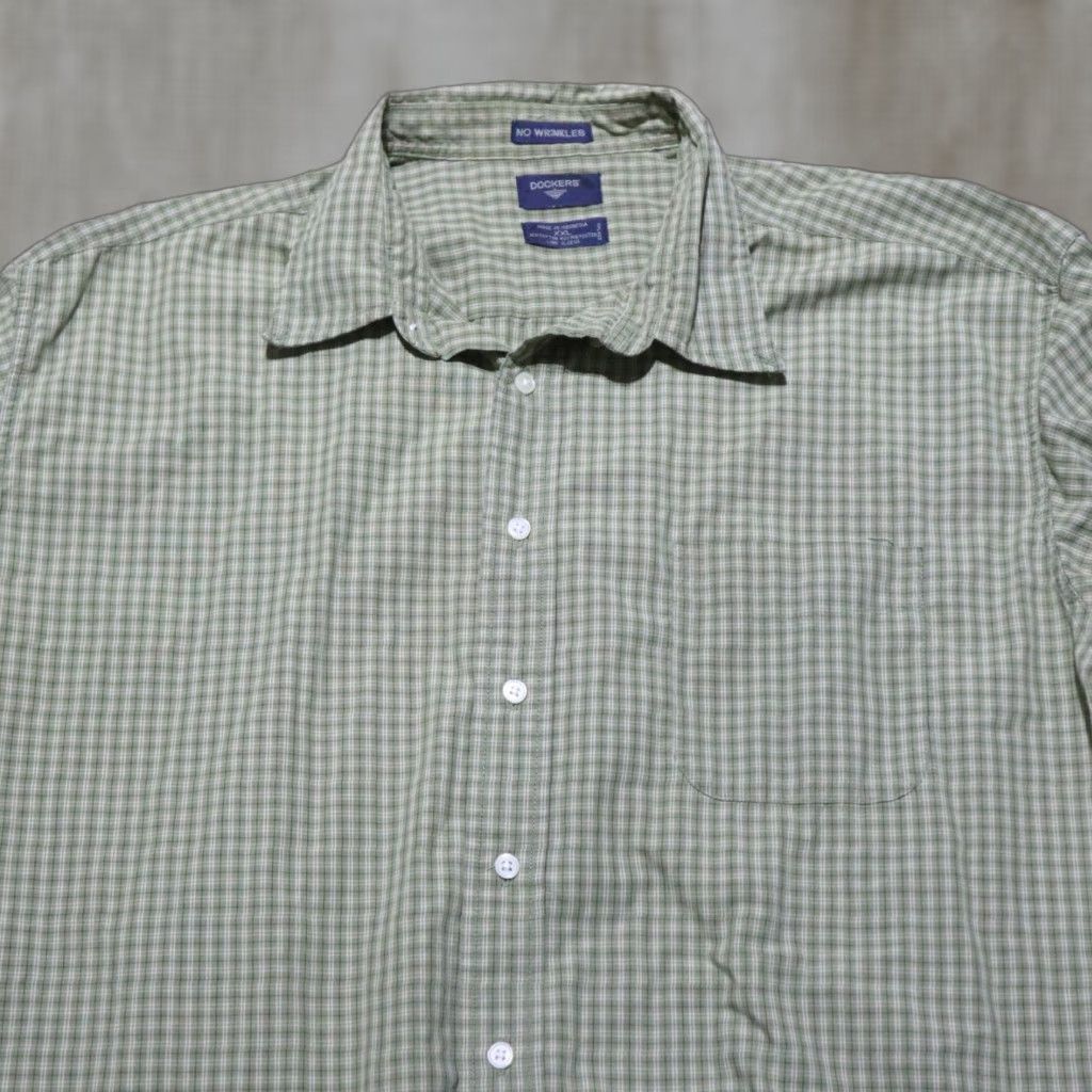 Dockers VINTAGE Dockers Men's Long Sleeve Plaid Cotton Shirt Size 2XL Green Classic Size US XXL / EU 58 / 5 - 1 Thumbnail
