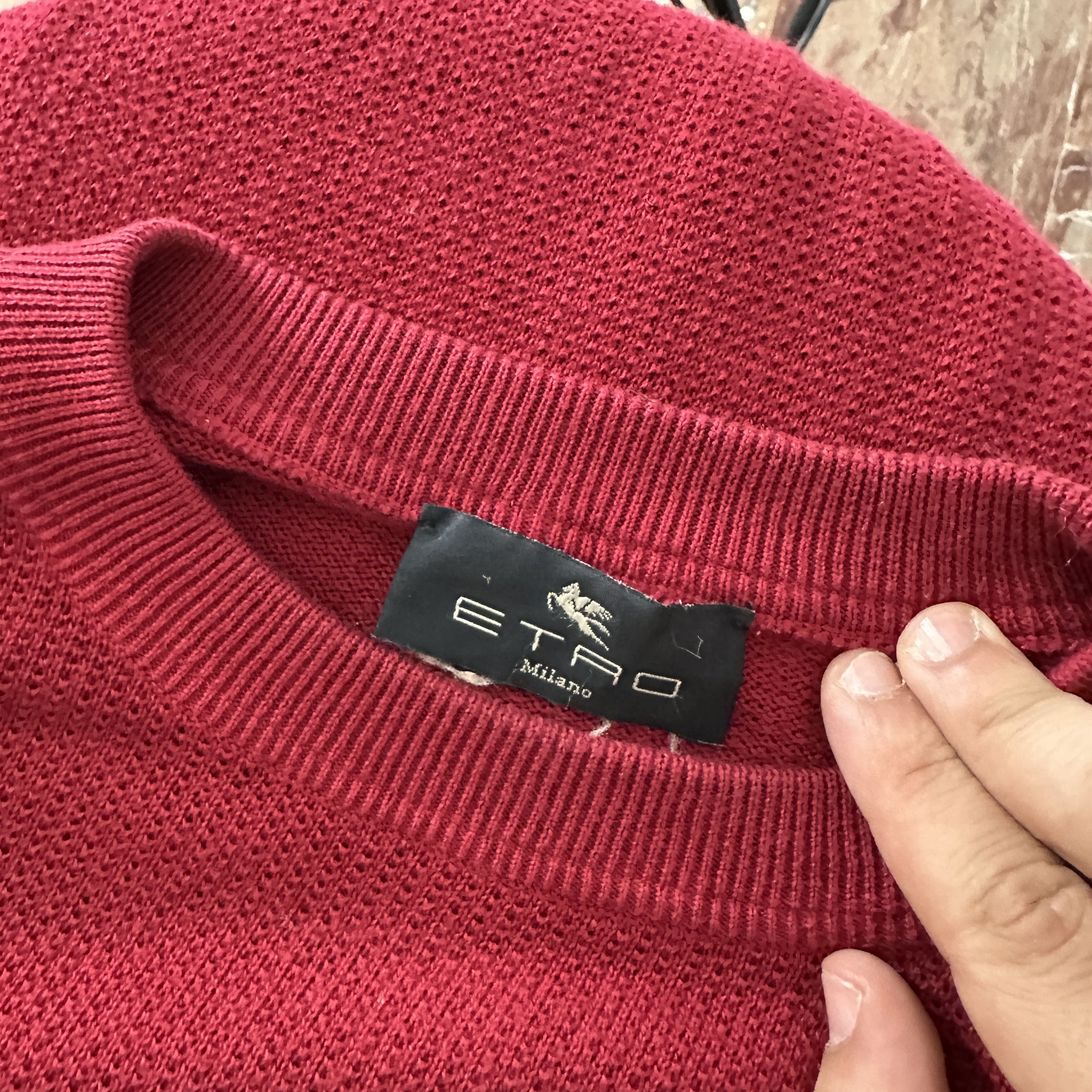 Etro Maglioncino Etro Milano Cotone Logo Ricamato – XL Size US XL / EU 56 / 4 - 3 Thumbnail