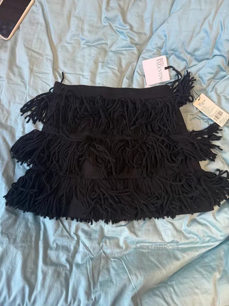 Valentino Valentino Woolen fringed skirt short skirt Size S / US 4 / IT 40 - 2 Thumbnail