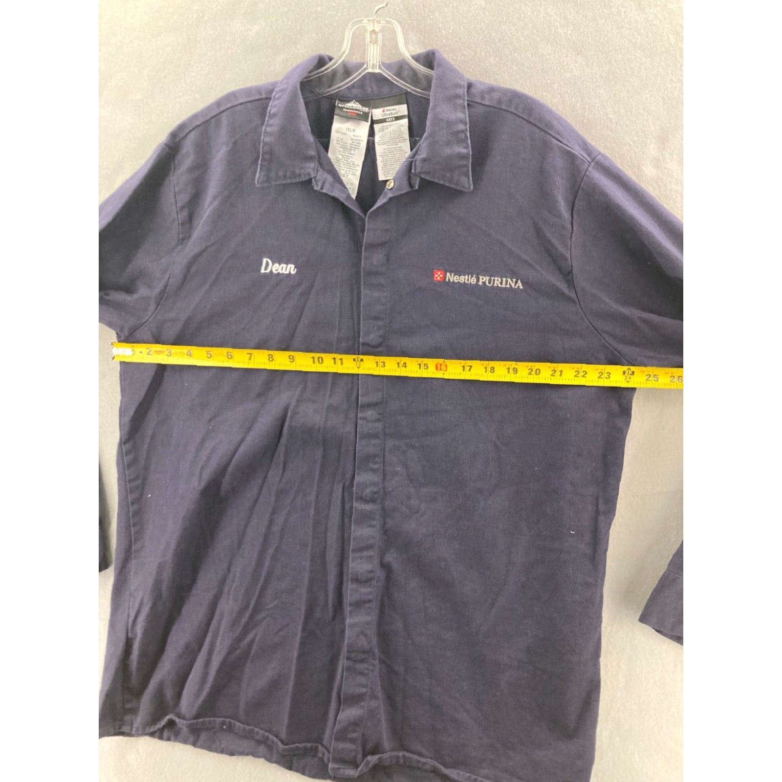 Vintage SteelGuard Shirt Mens XL Blue Cotton Blend FR 1XLR Nestle Purina Size US XL / EU 56 / 4 - 2 Thumbnail