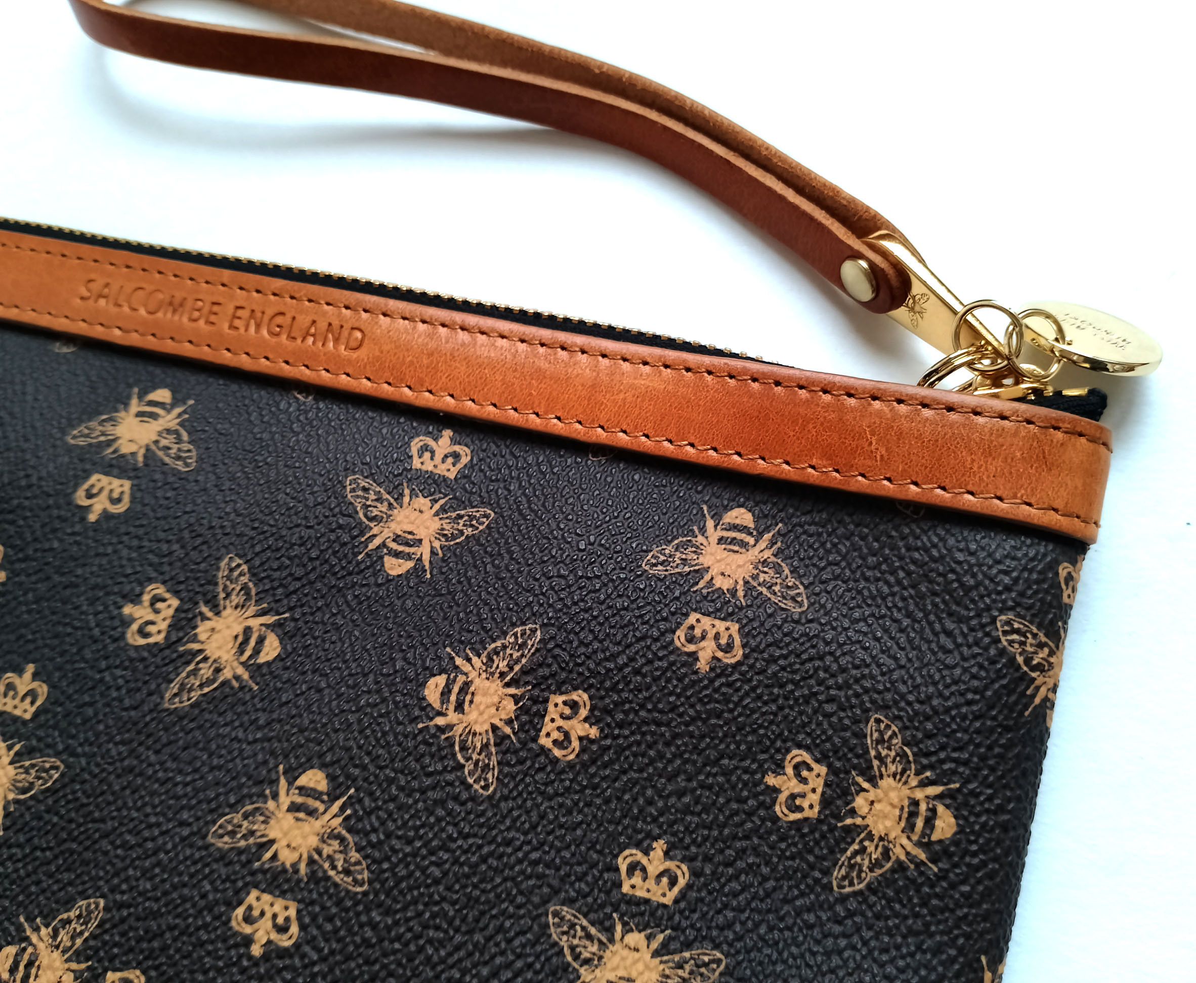 Other Will Bees Bespoke Clutch Bag, Bee Print, Personalized Size ONE SIZE - 7 Thumbnail