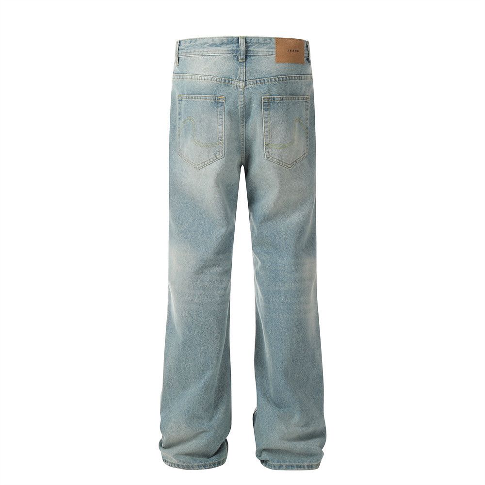 Japanese Brand × Jean Light blue vintage distressed loose casual washed jeans Size US 32 / EU 48 - 3 Thumbnail
