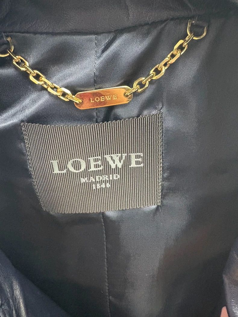 Loewe LOEWE A short Tibetan blue leather coat with sheepskin Size XS / US 0-2 / IT 36-38 - 8 Thumbnail