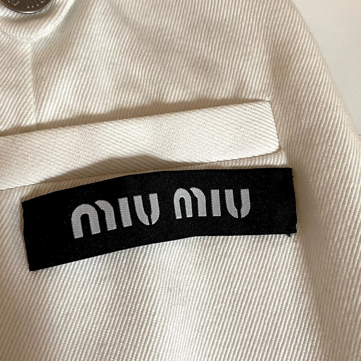 Miu Miu Miu Miu Wide Leg Bootcut Pants Belted White 2019 Size 48 IT Size 34" / US 12 / IT 48 - 11 Thumbnail