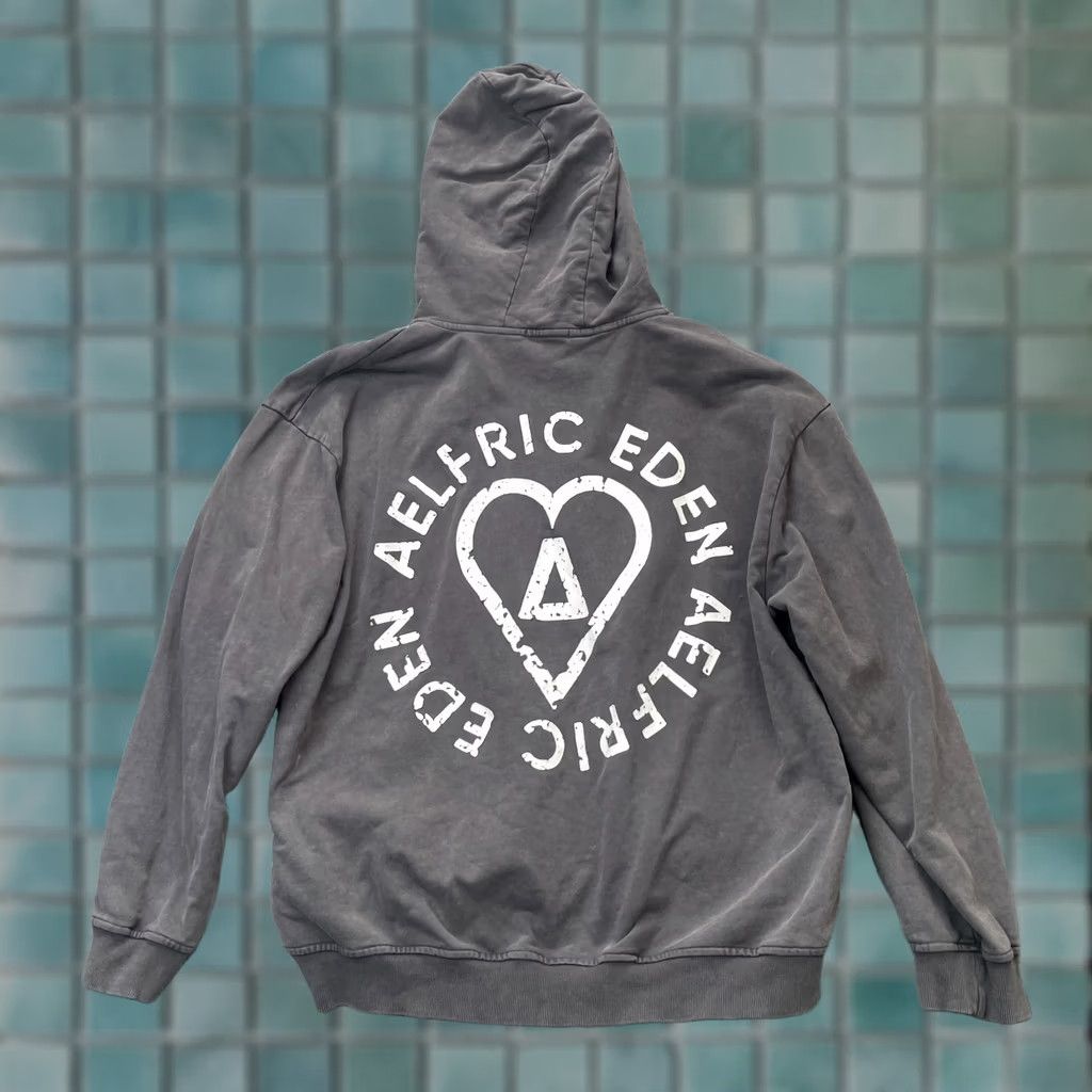 Vintage Aelfric Eden Hoodie Mens XL Gray Oversized Washed Graphic Print Cotton Size US XL / EU 56 / 4 - 1 Thumbnail